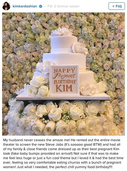 Kim Kardashians tårt-foto på Instagram