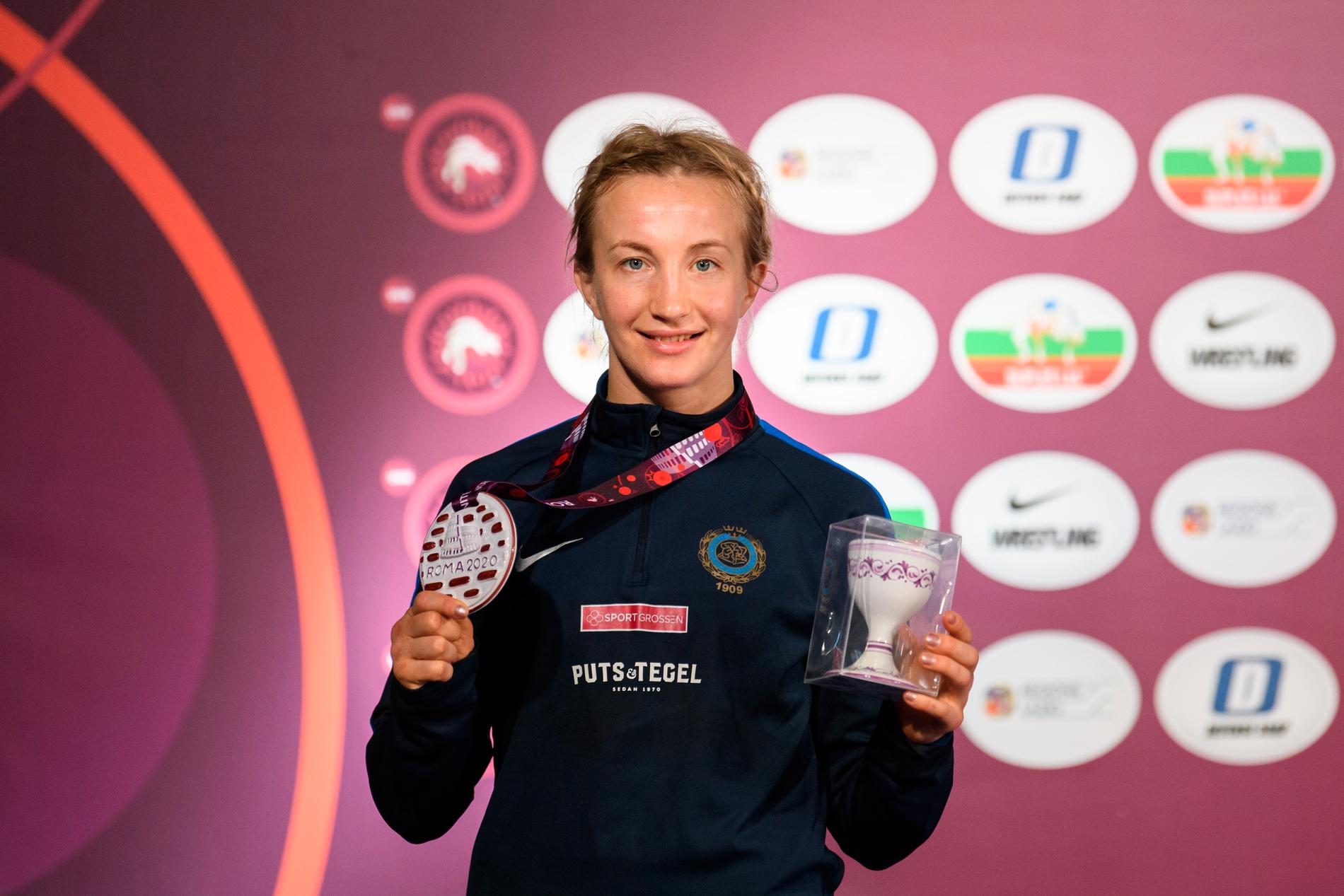 Sofia Mattsson tog EM-brons i 55-kilosklassen i Rom. 