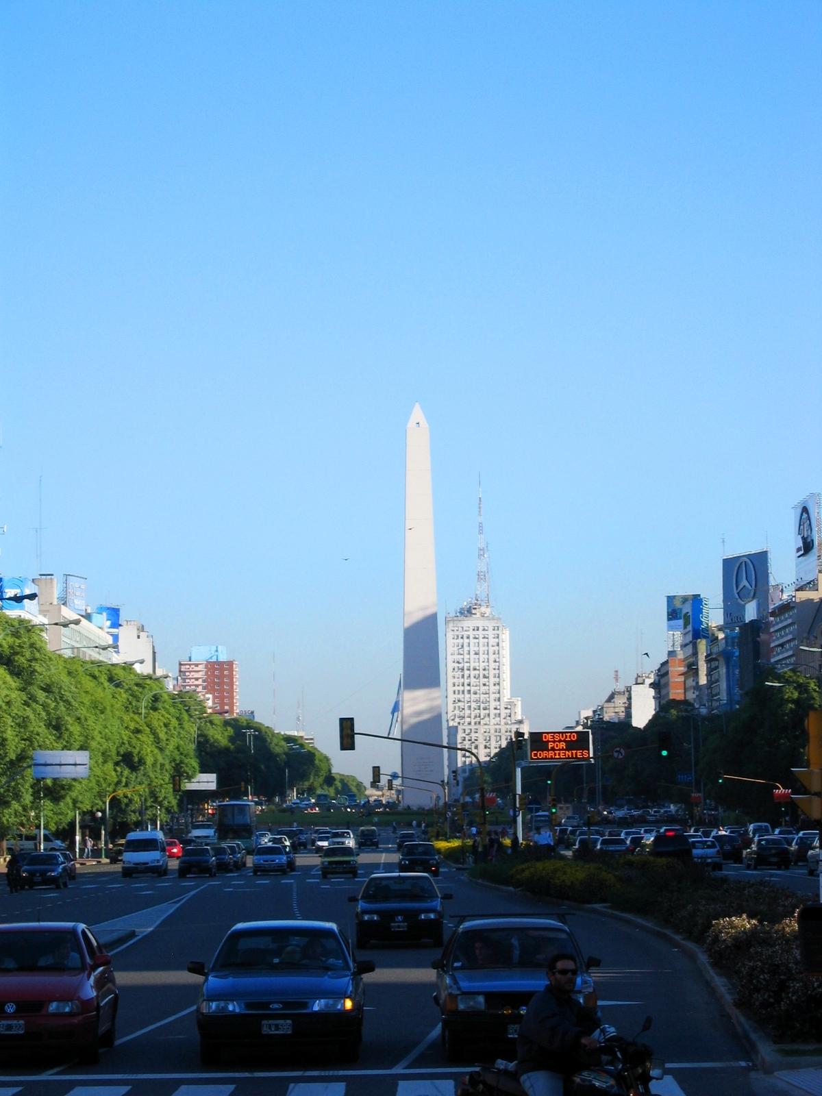 Obelisken i centrum, Buenos Aires symbol.