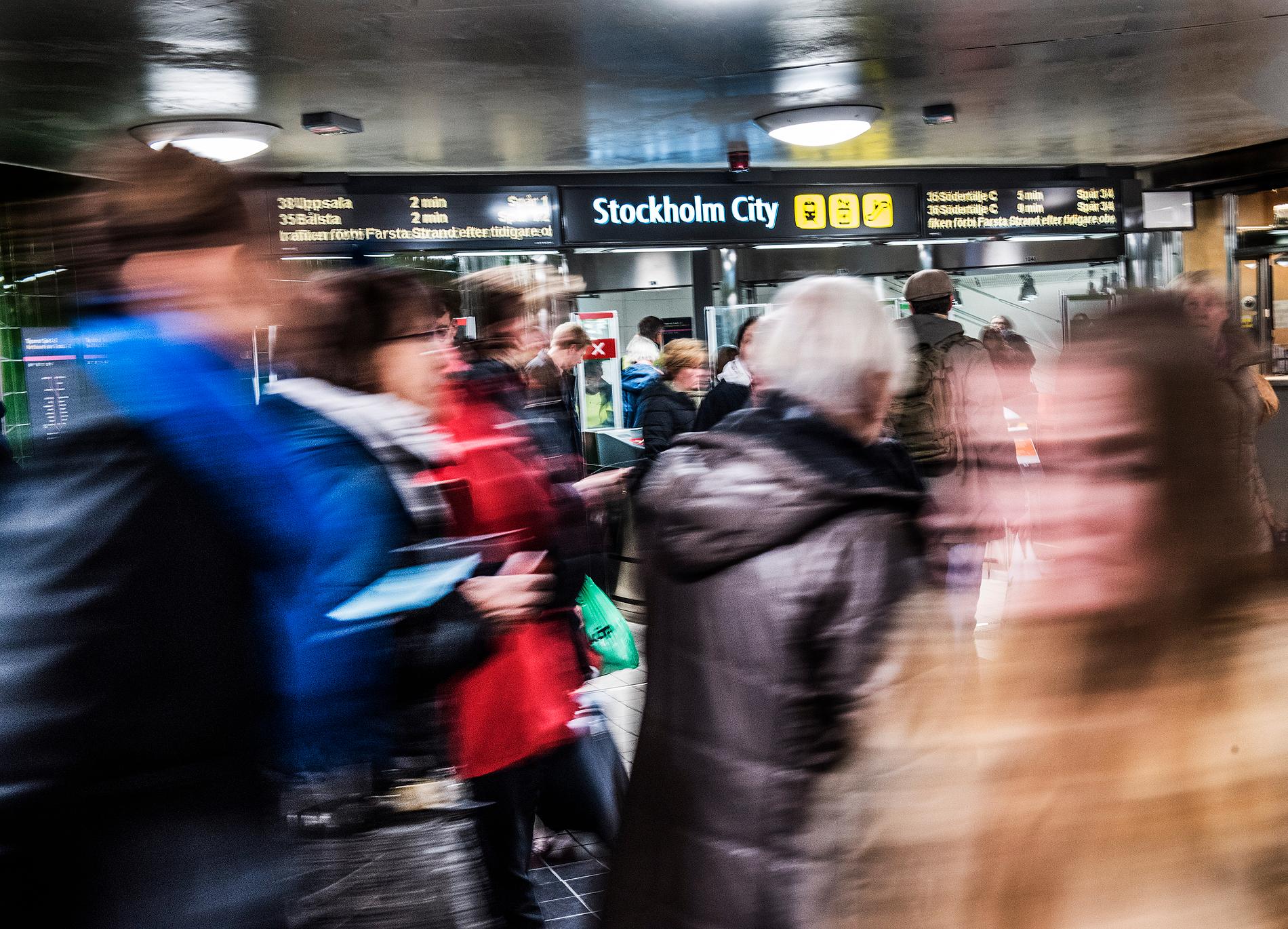 Pendeltågstationen Stockholm City beräknas kunna öppna för trafik i slutet av veckan, meddelar Storstockholms lokaltrafik (SL). Arkivbild.