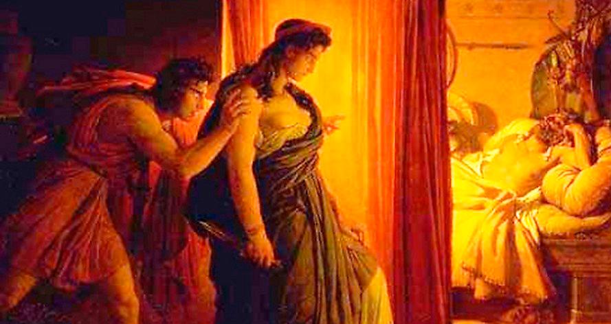 ”Mordet på Agamemnon”, Pierre-Narcisse Guérin, 1817 (beskuren).
