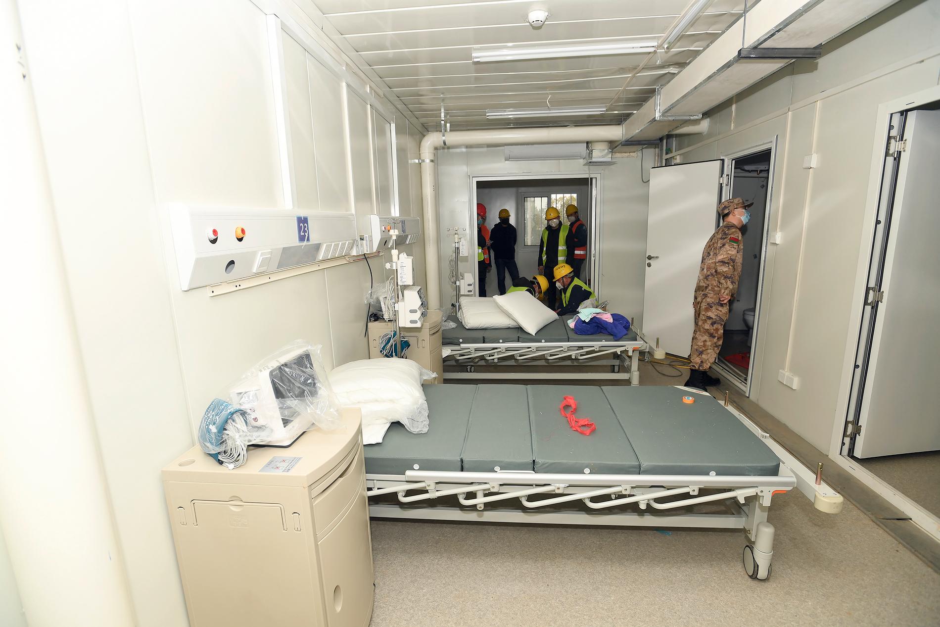 Sjukhuset består av moduler och varje modul har två vårdplatser.