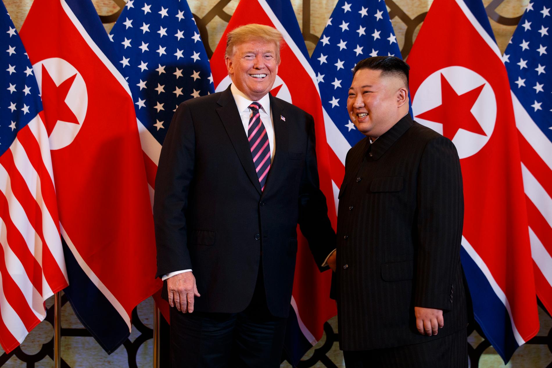Donald Trump och Kim Jong-Un. 