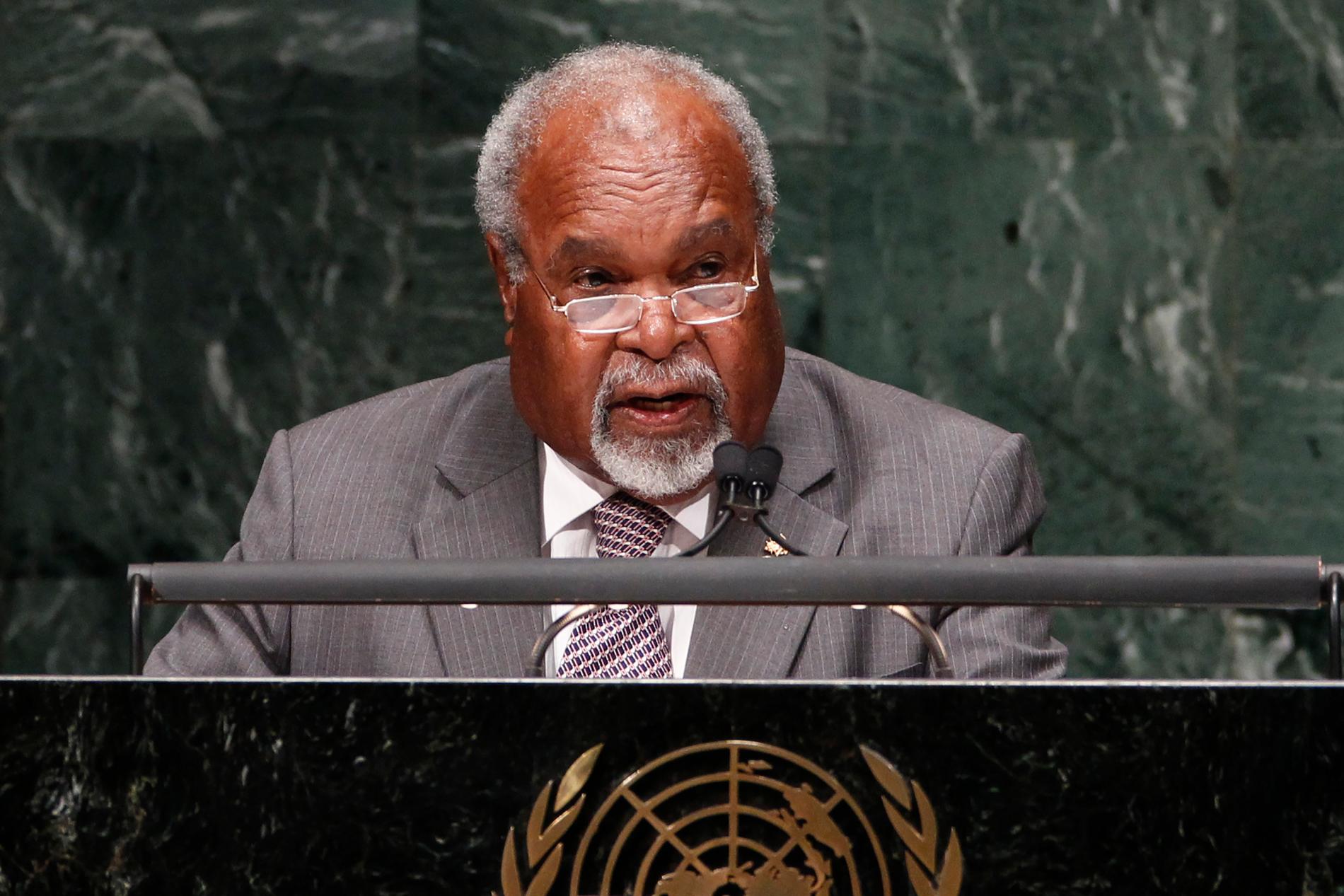 Michael Somare, tidigare premiärminister i Papua Nya Guinea, avled i fredags. Arkivbild.