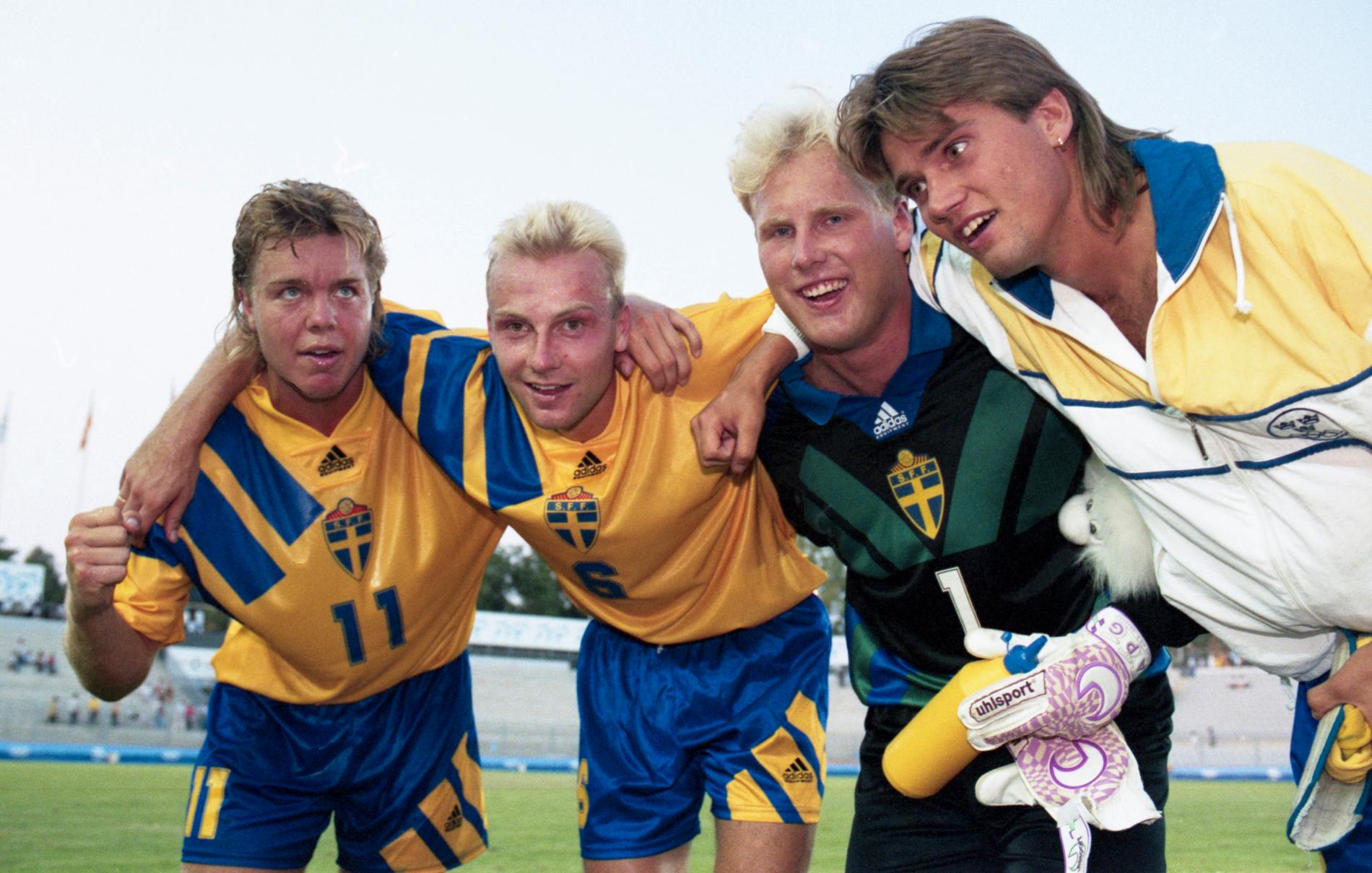 OS 1992, med Brolin, Mild och målvakten Jan Eklund.