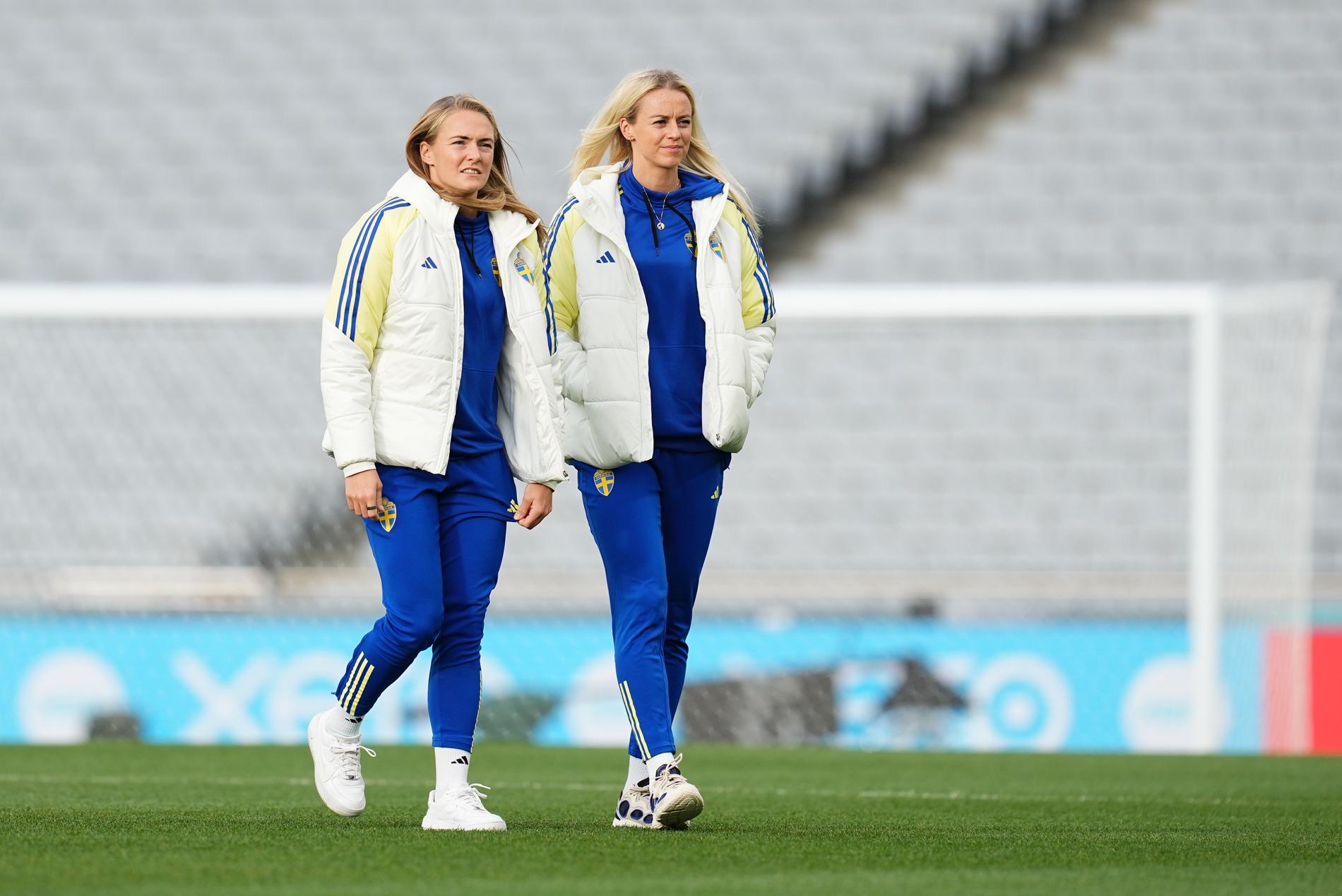 Magdalena Eriksson och Amanda Ilestedt var med på presskonferensen inför matchen.