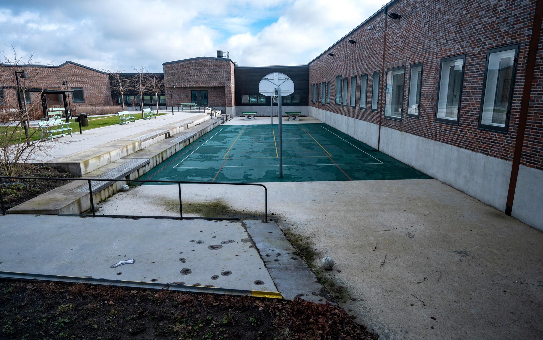 Den slutna innergården på Rättspsykiatriskt centrum i Trelleborg. Bara i Skåne skulle ytterligare två nya avdelningar behövas, enligt verksamhetschefen.