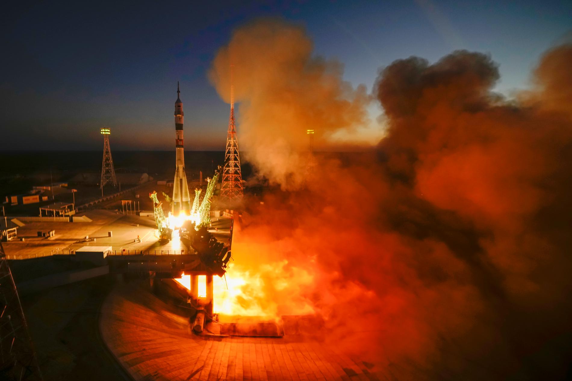Uppskjutningen av Sojuz MS-22 den 21 september förra året. 