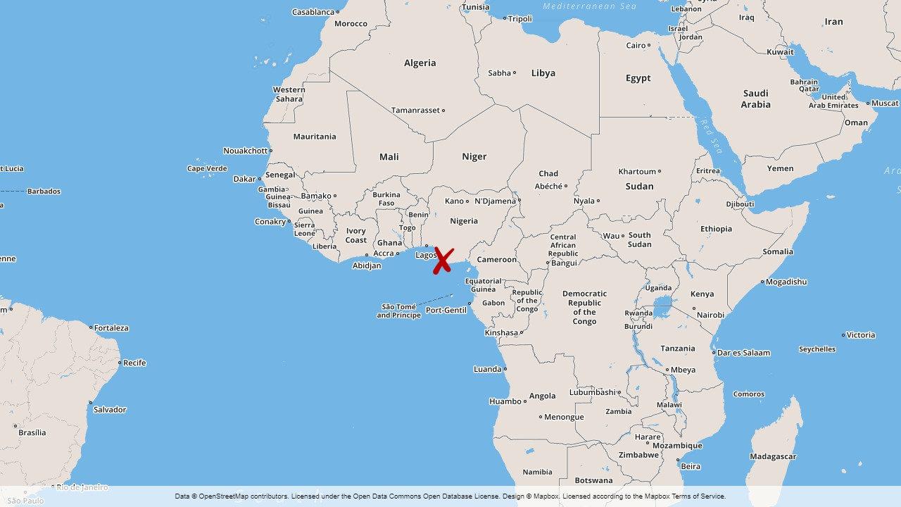 Besättningsmedlemmarna kidnappades utanför Nigerias kust i oktober. Arkivbild.