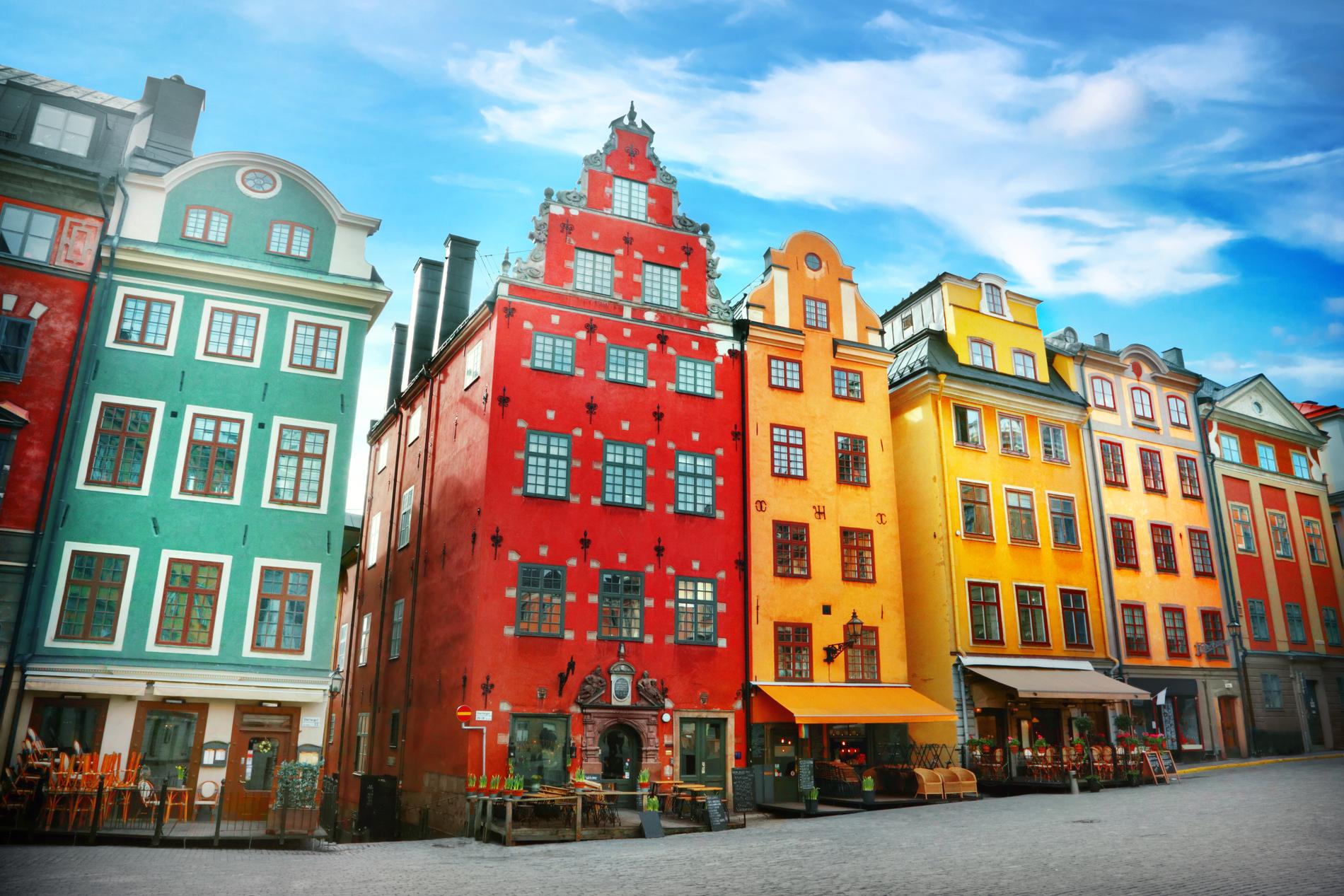 Gamla stan ligger mitt i Stockholm. 