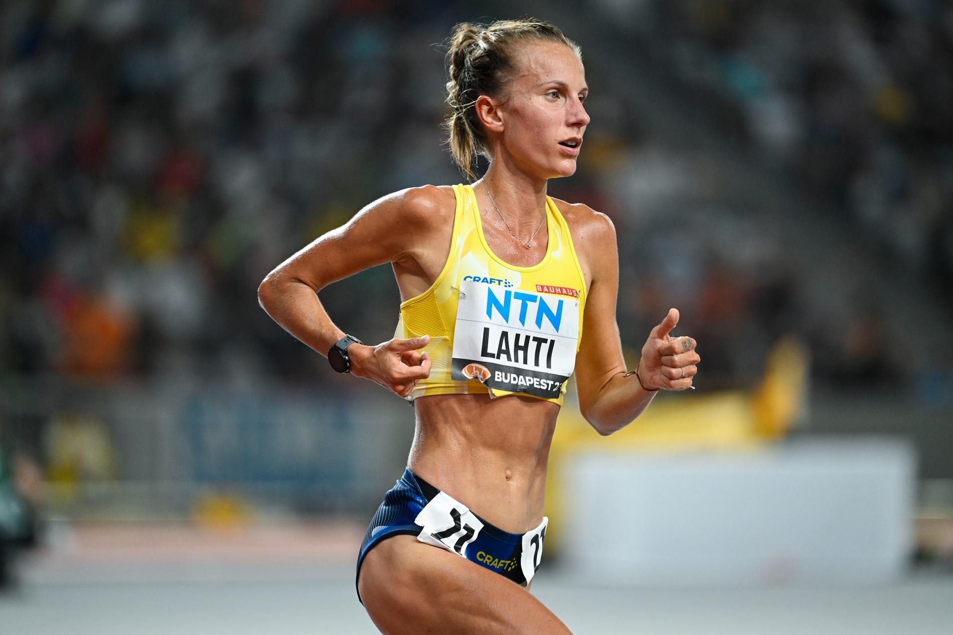 Sarah Lahti kommer inte till start på 5000 meter.