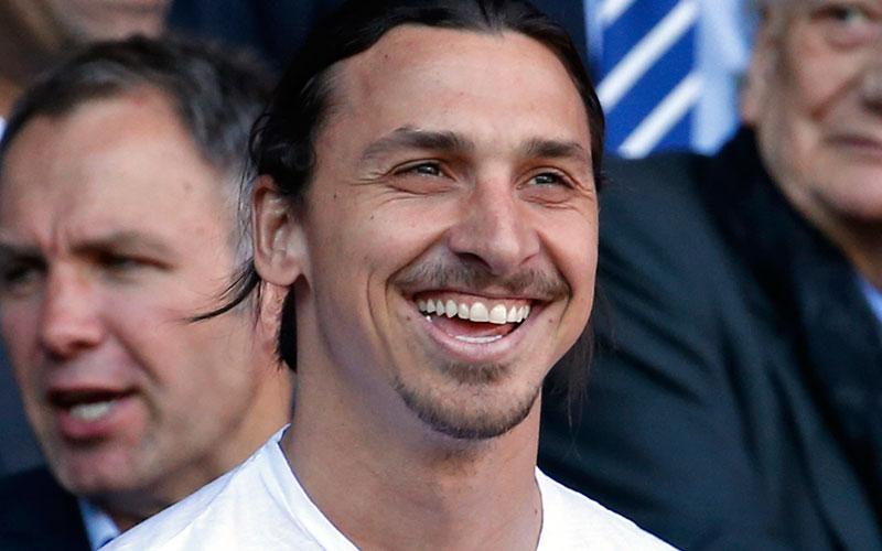 Zlatan Ibrahimovic på läktaren häromdagen när PSG spelade.