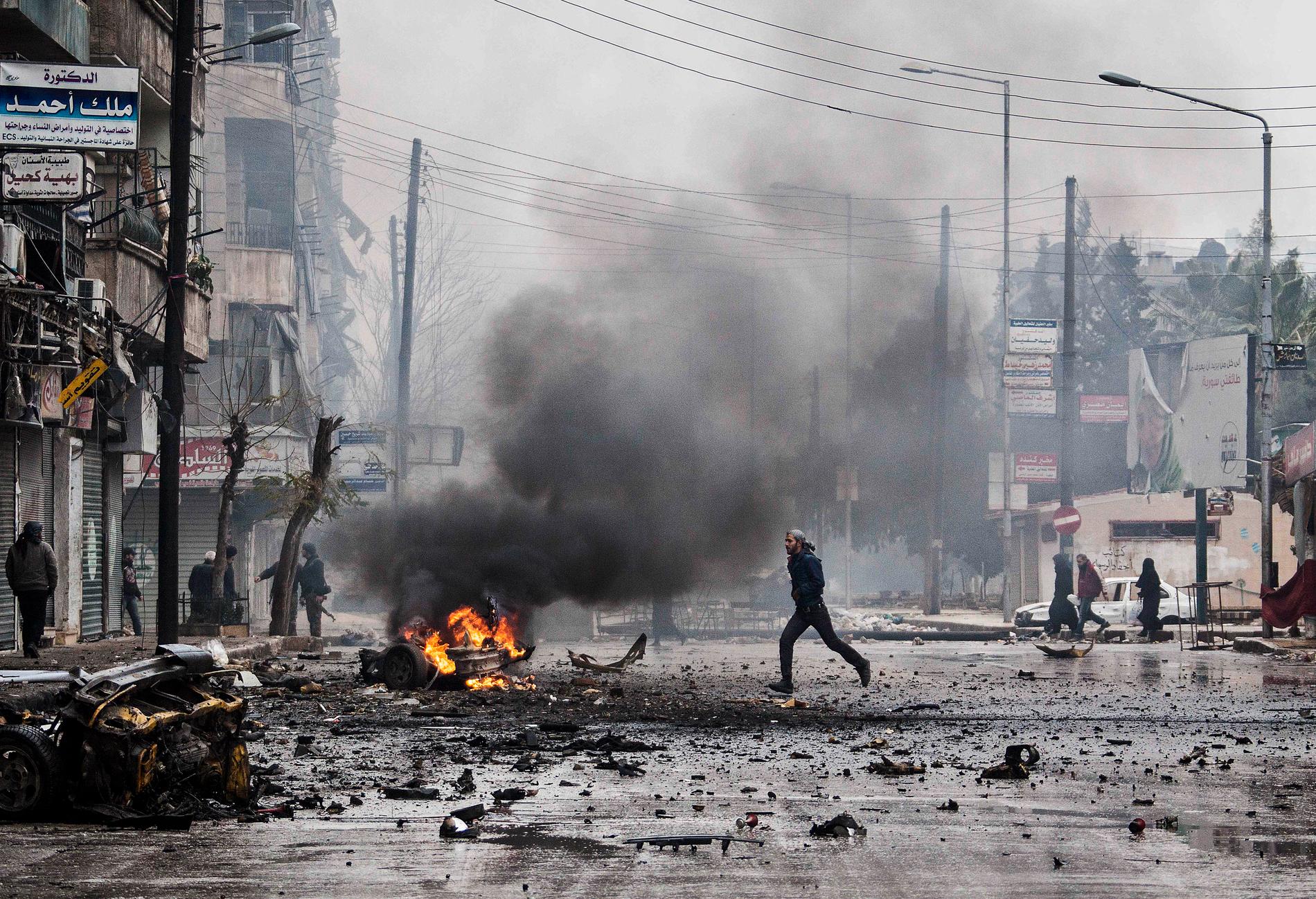 Aleppo 2012. Staden var en av de sista där upproret startade. Striden har varit hårda.