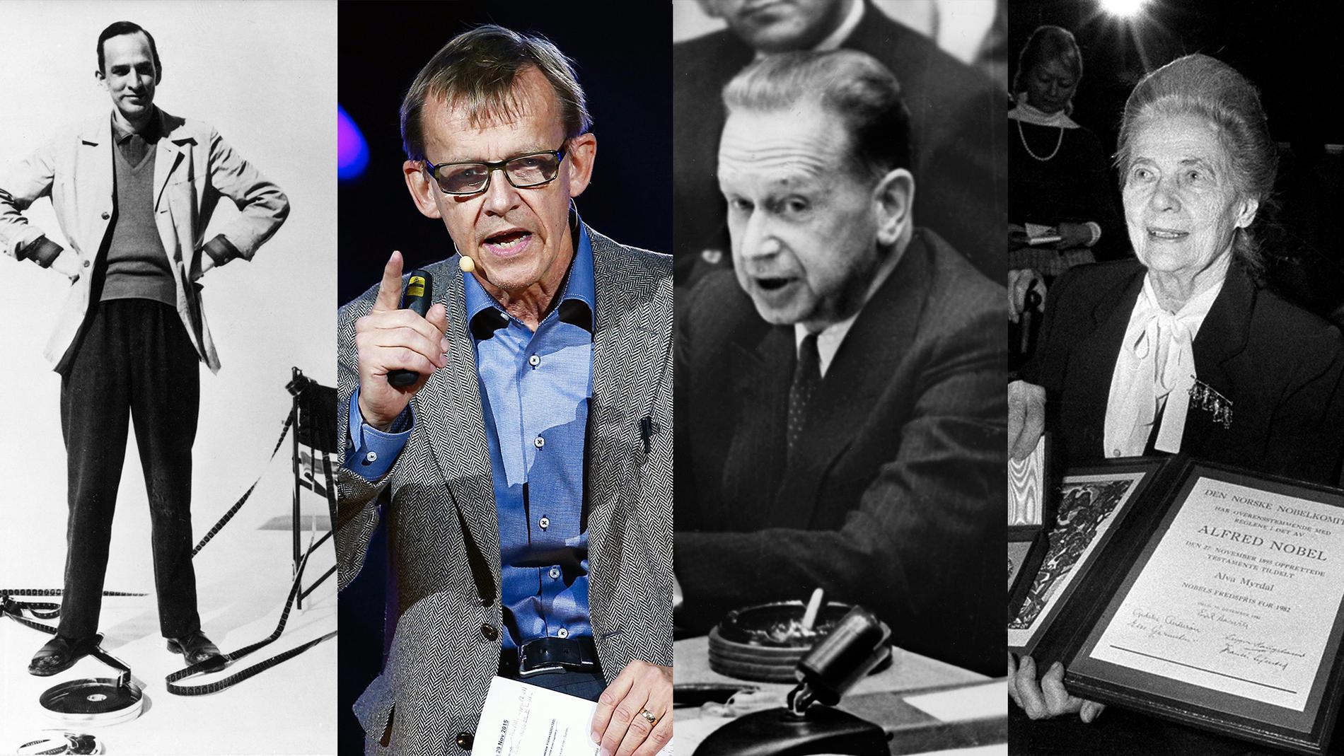 Ingmar Bergman, Hans Rosling, Dag Hammarskjöld och ​Alva Myrdal är alla berömda Uppsalaprofiler.
