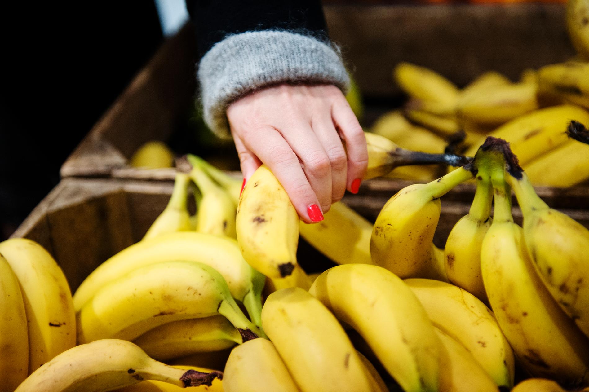 Bananer kan bli den första bristvaran om strejken bryter ut. Arkivbild.