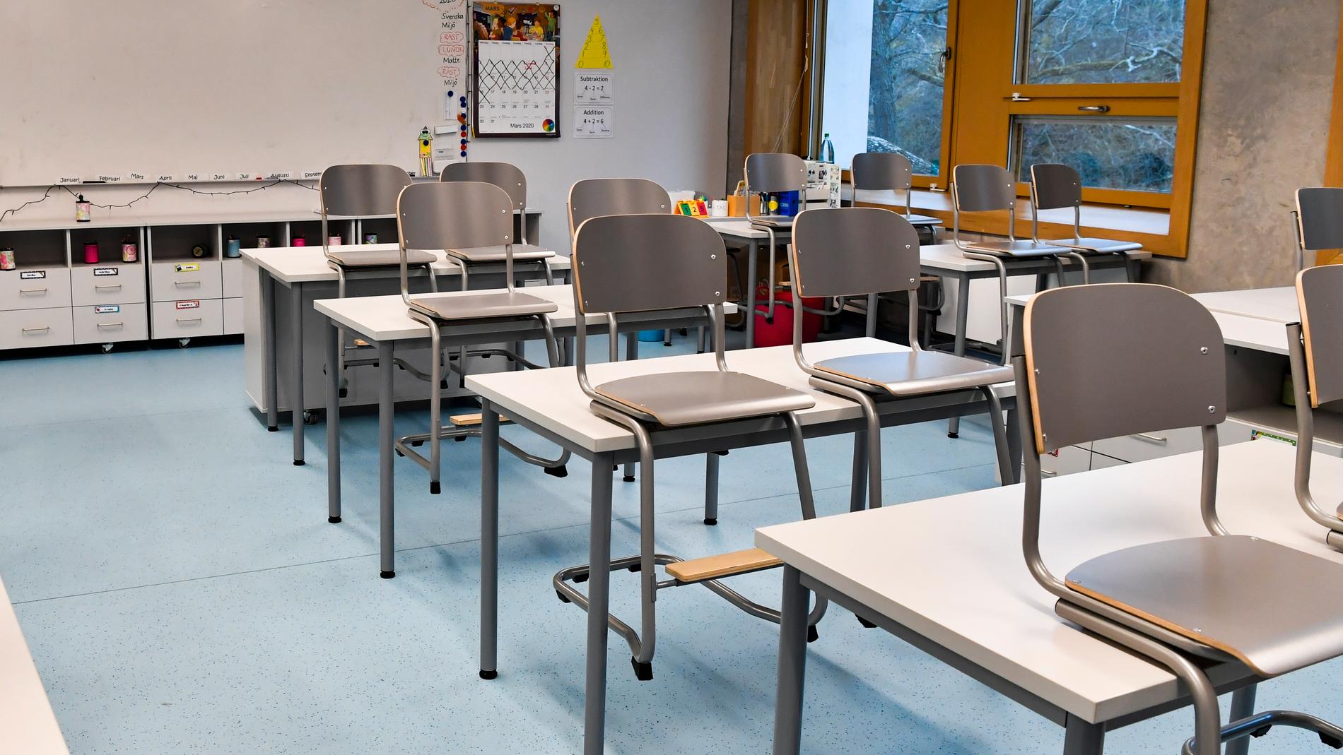 Hjortsjöskolan i Vaggeryd tvingas ge eleverna ledigt två dagar och istället förlängs vårterminen med två extra dagar i juni. Allt på grund av coronapandemin. Arkivbild.