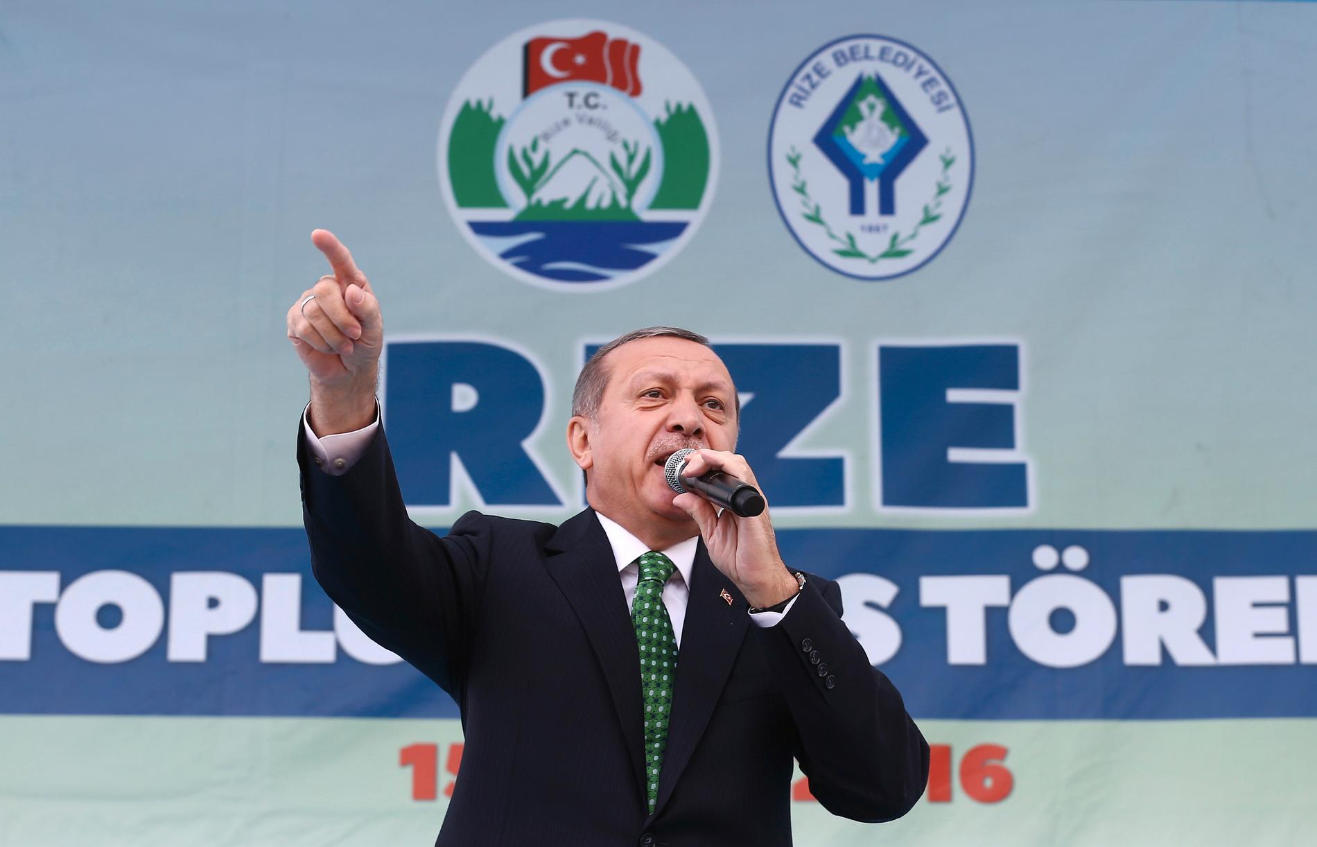 Arkivbild på Turkiets president Recep Tayyip Erdoğan