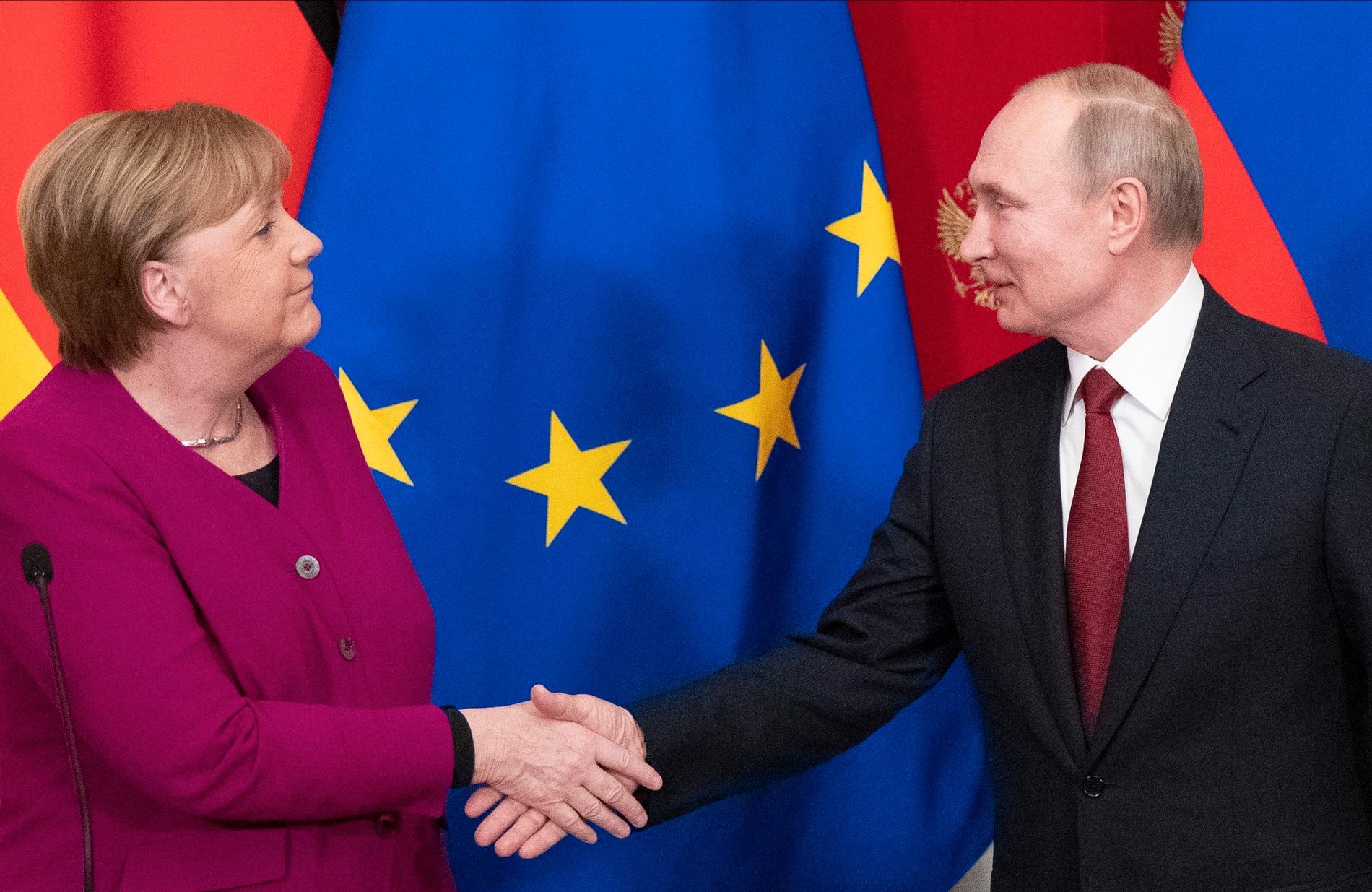 Angela Merkel och Vladimir Putin diskuterade bland annat Libyen i Moskva häromdagen.