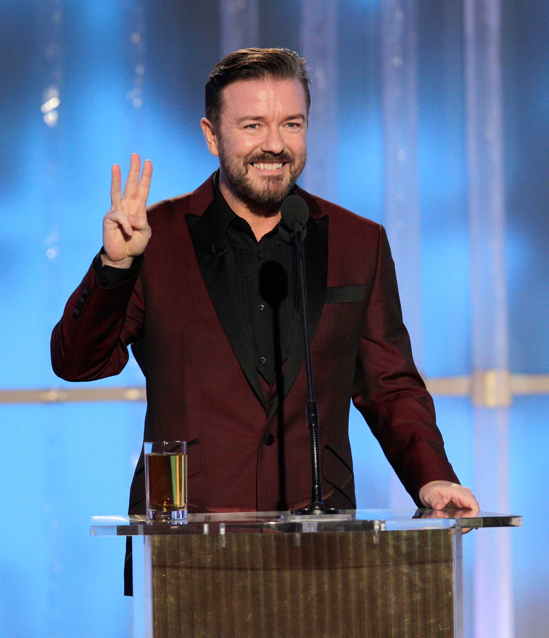 Ricky Gervais på Golden Globe 2012.