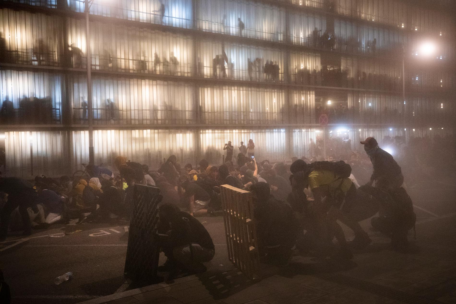 Protester i Barcelona.