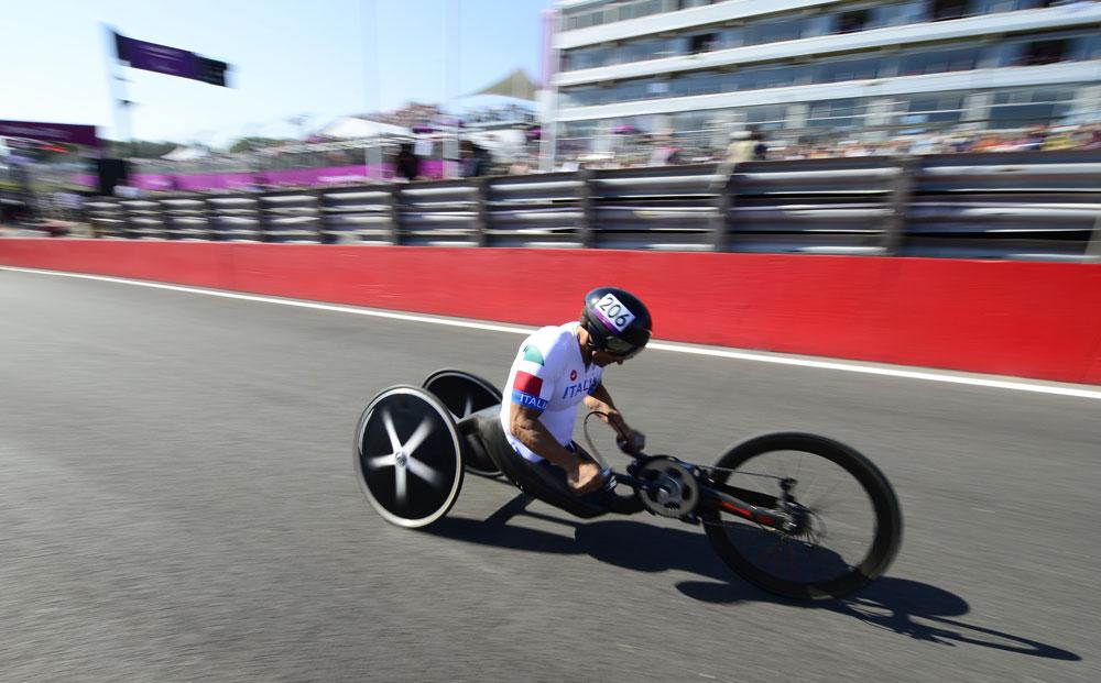 Zanardi tävlar i Paralympics 2012.
