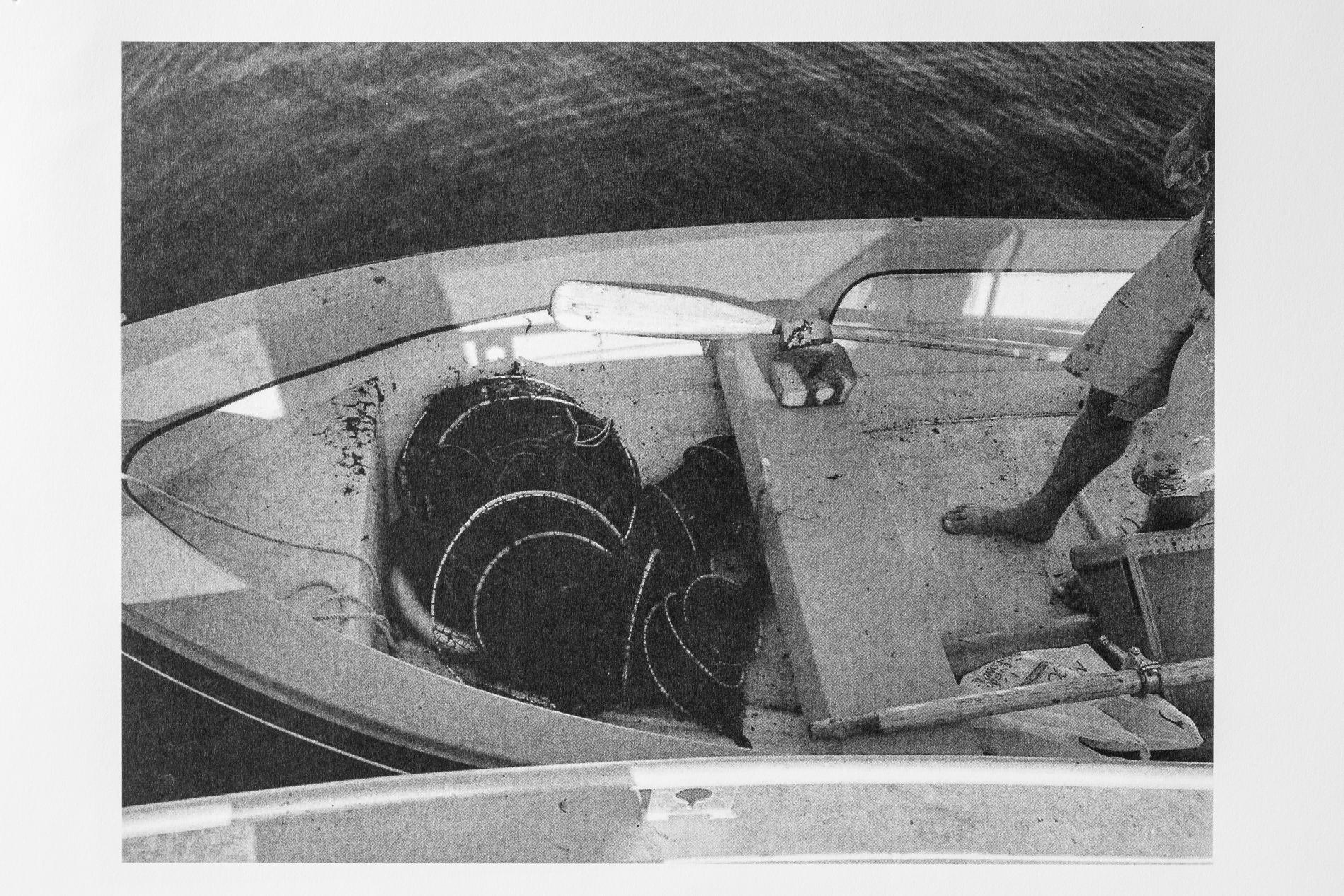 PM Nilsson på sin båt. 