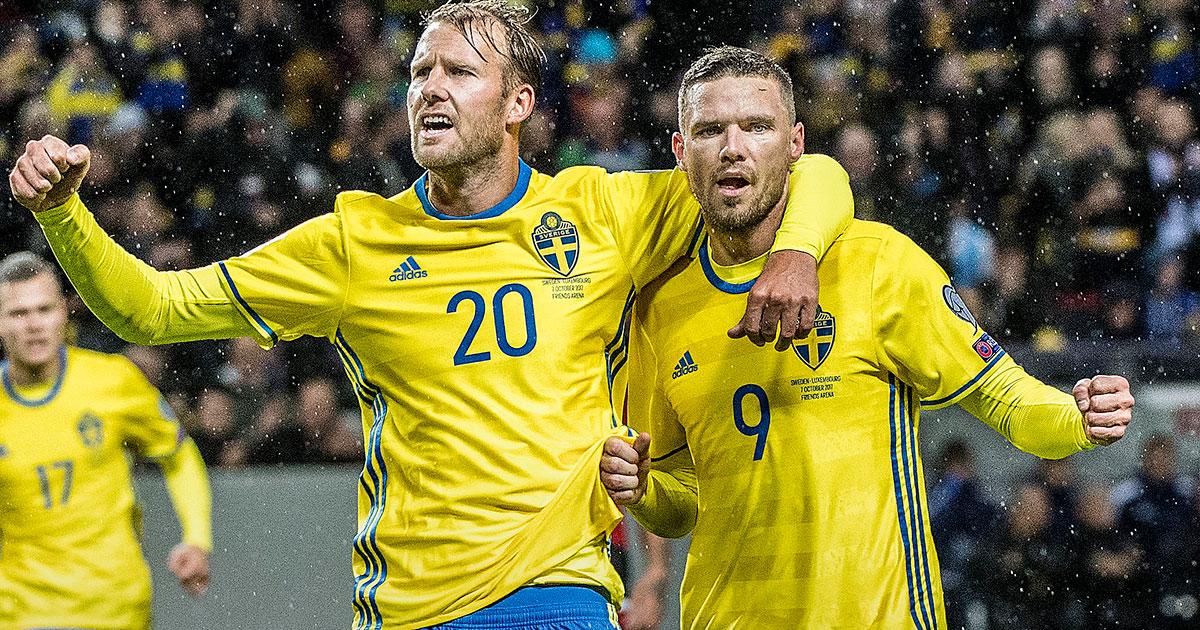 HET DUO. Ola Toivonen och Marcus Berg visade vägen när Sverige slog Luxemburg med 8–0 på Friends Arena i lördags. I morgon väntar ett deprimerat Holland.