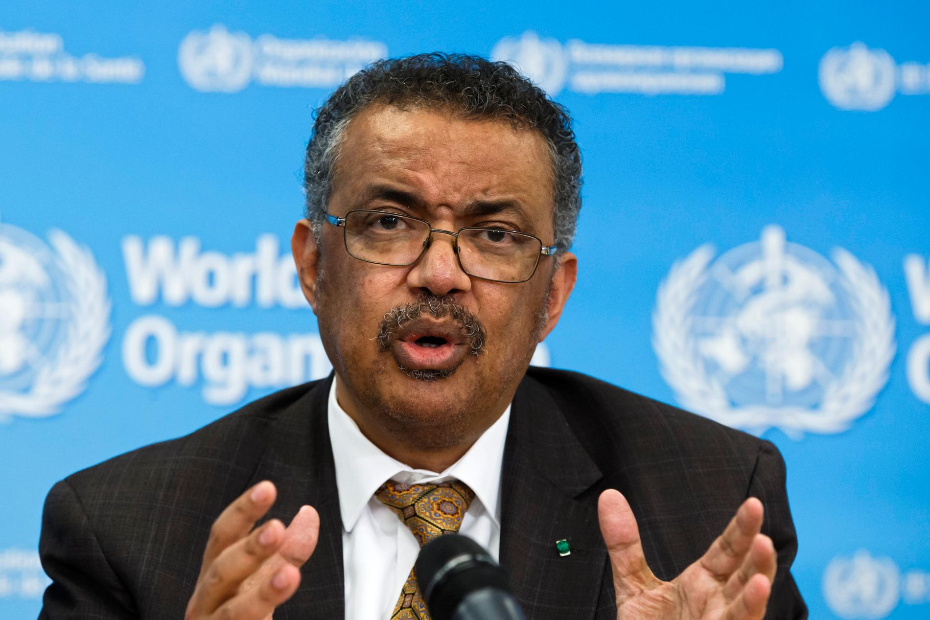 Världshälsoorganisationens generaldirektör Tedros Adhanom Ghebreyesus.