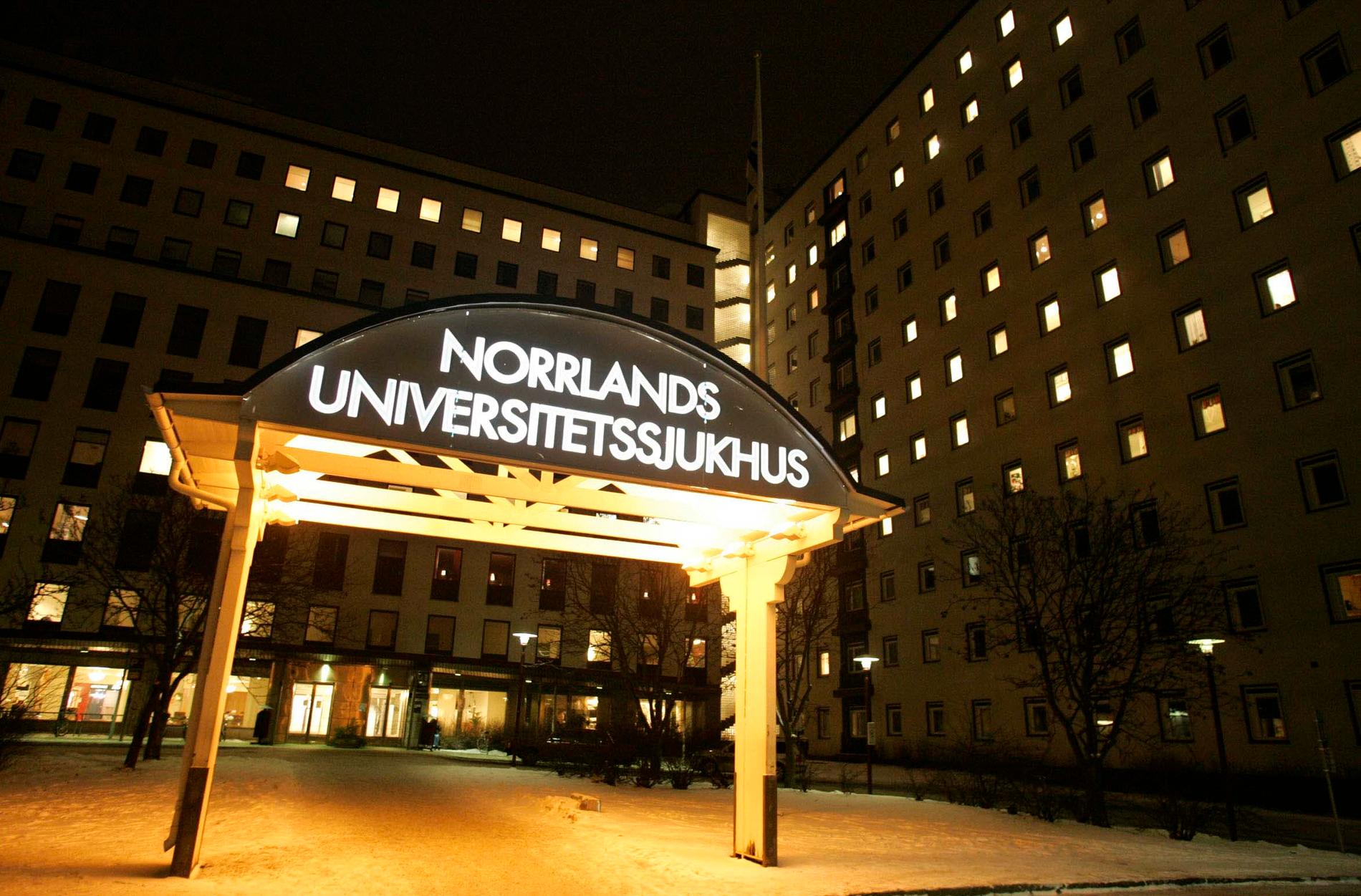 Norrlands universitetssjukhus i Umeå. Västerbotten har 47 inlagda på tre sjukhus.