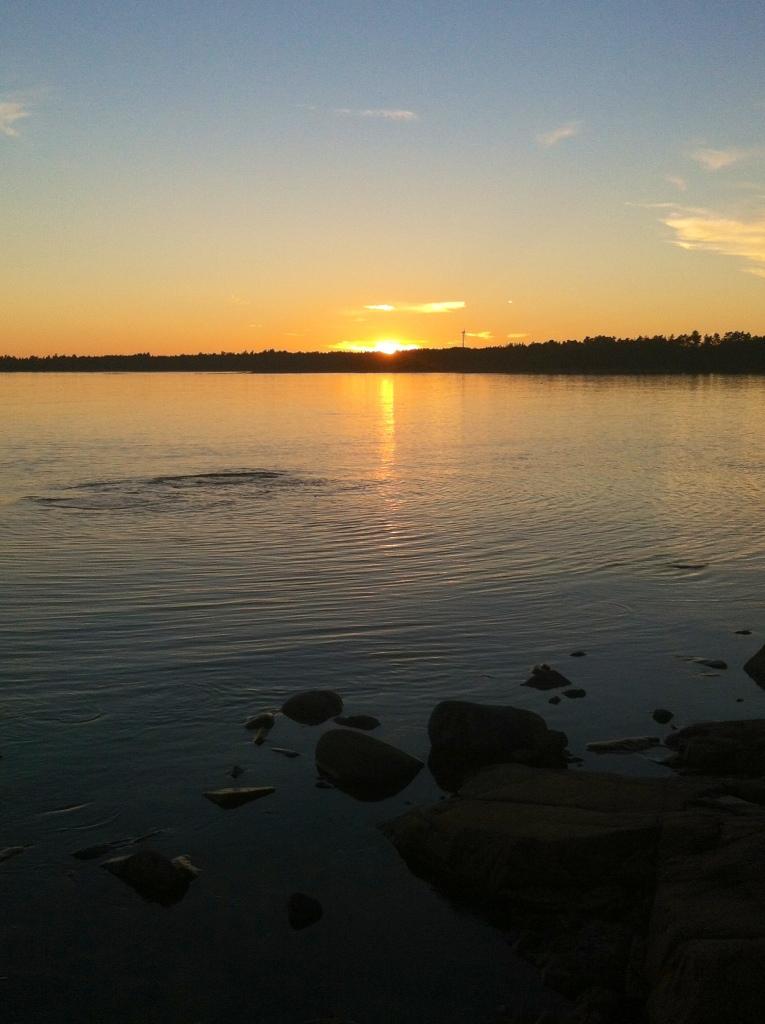 Solnedgång på Åland.
