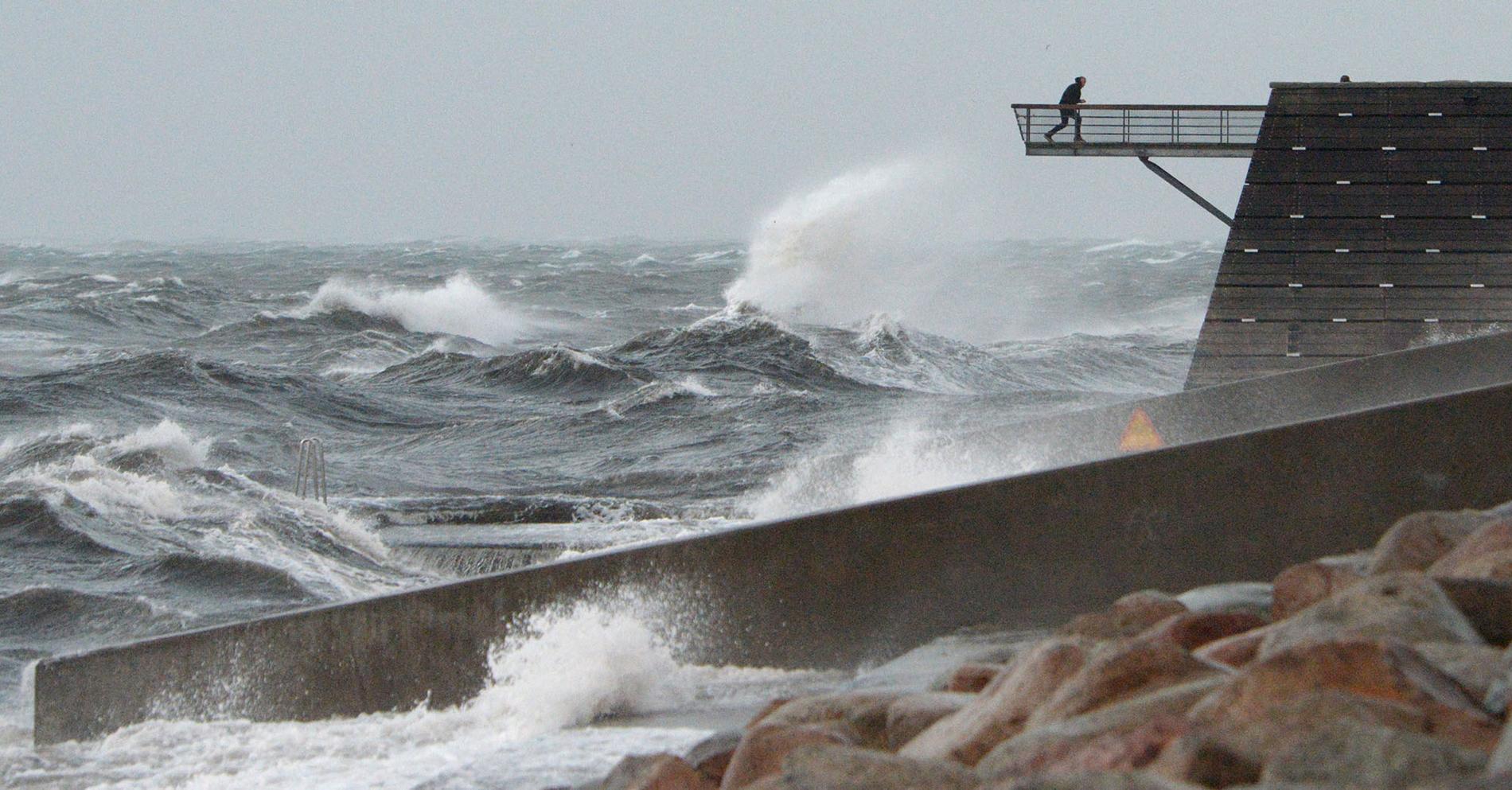 Arkivbild från när stormen Simone som drog in över Malmö. 