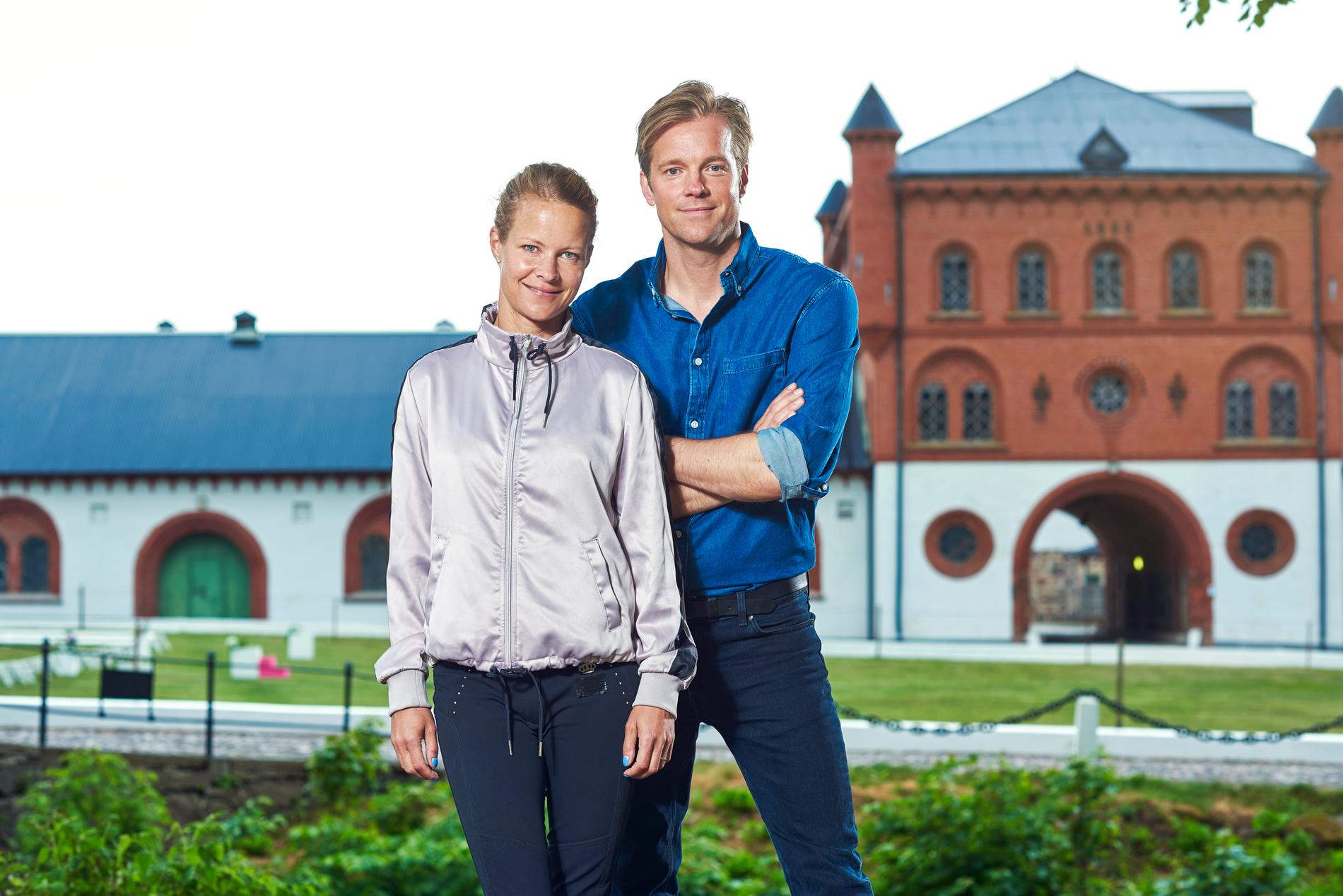 Henrik Johnsson och Malin Baryard-Johnsson jobbar ihop i det nya programmet ”Det stora hoppet”.