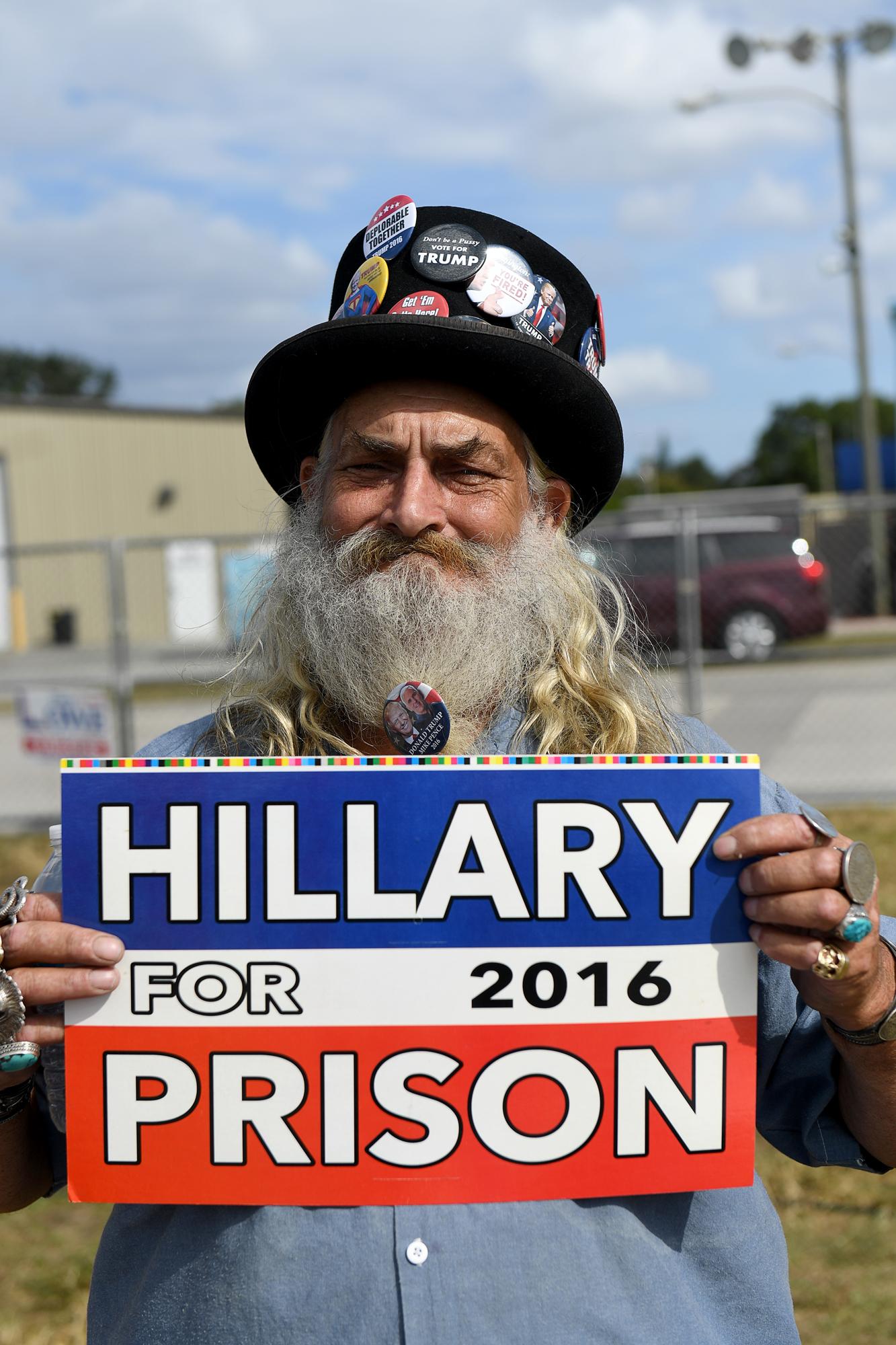 Trumpanhängare på valmöte i Florida. Foto: Urban Andersson