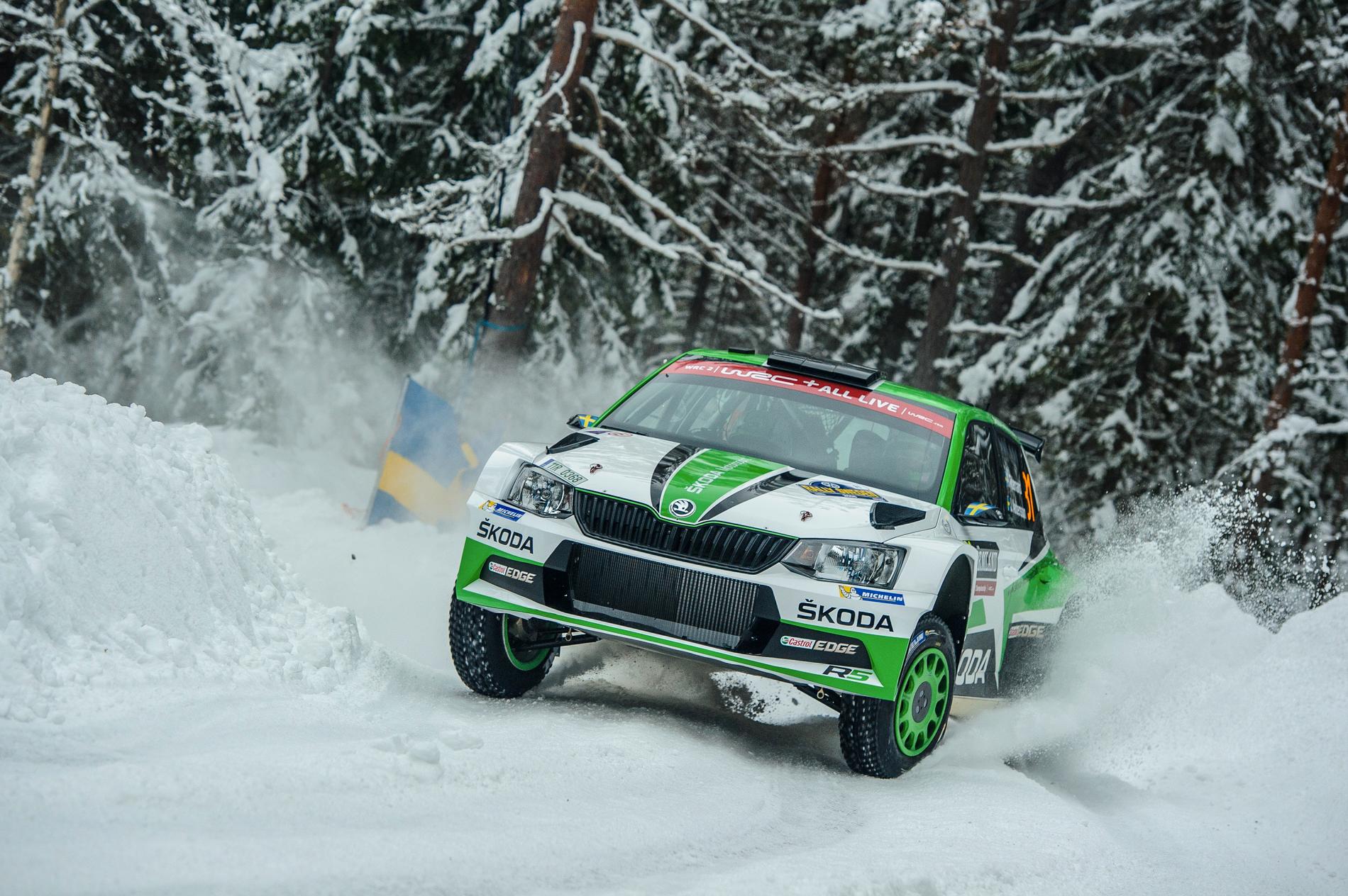 Strålande väder för Pontus Tidemand under Rally Sweden 2018