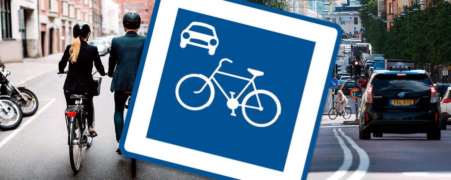 Det nya vägmärket cykelgata införs i december.
