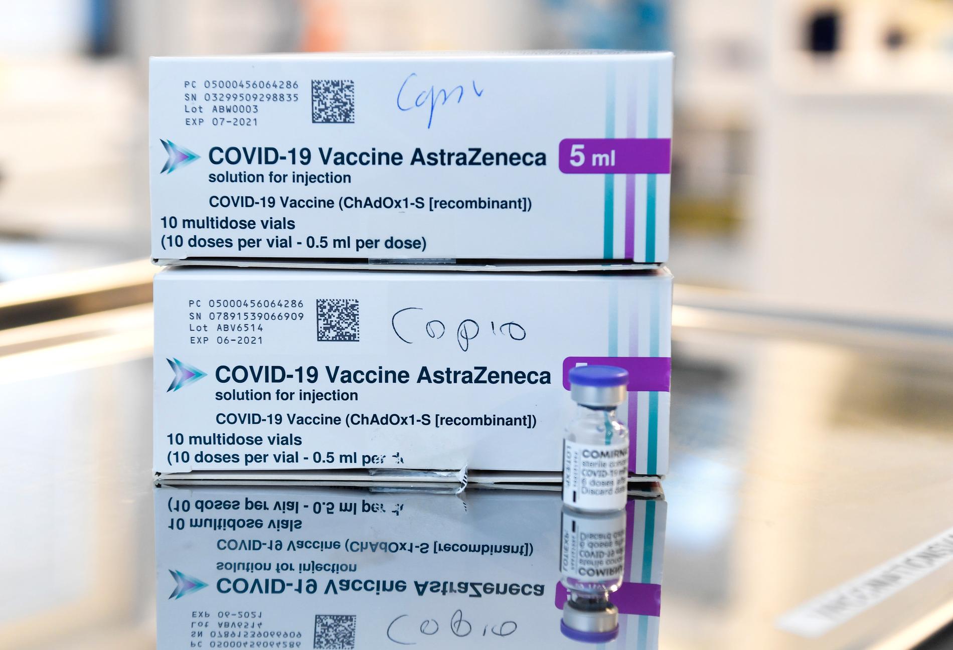 Astra Zenecas covid-19-vaccin. Arkivbild.