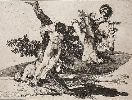 Francisco Goya, ”Storverk! Med döda!”, ur Krigets fasor, 1810-1820.