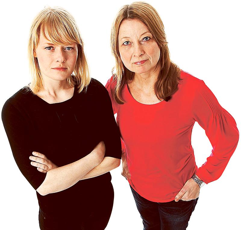 Aftonbladets Kristina Edblom och Kerstin Weigl.