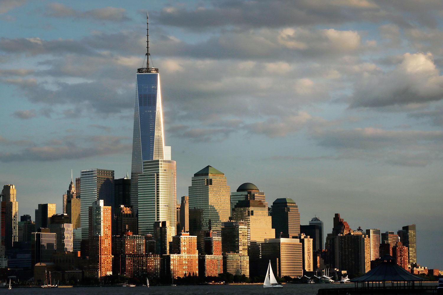 Nya One World Trade Center i New York har ett utsiktsdäck 410 meter ovan mark.