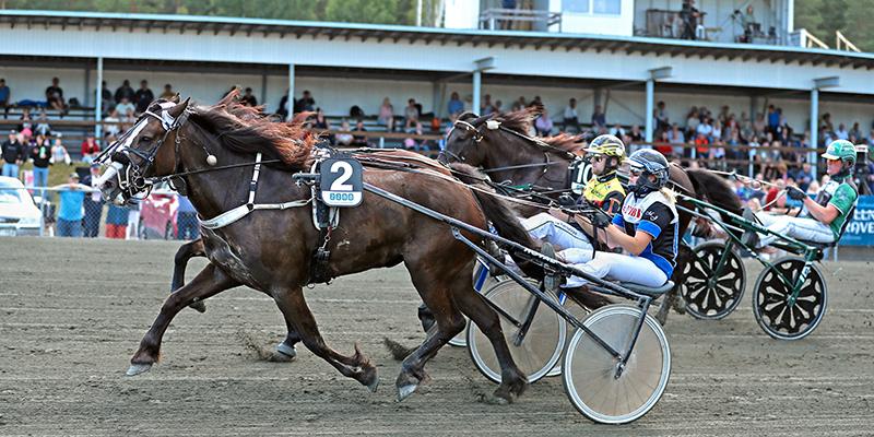 Här vinner Skeie Lotta och Madelene Johansson V75 på Bollnäs: ”Jättestort”. Bara veckor efter elaka olyckan under ett träningspass med hästarna. 