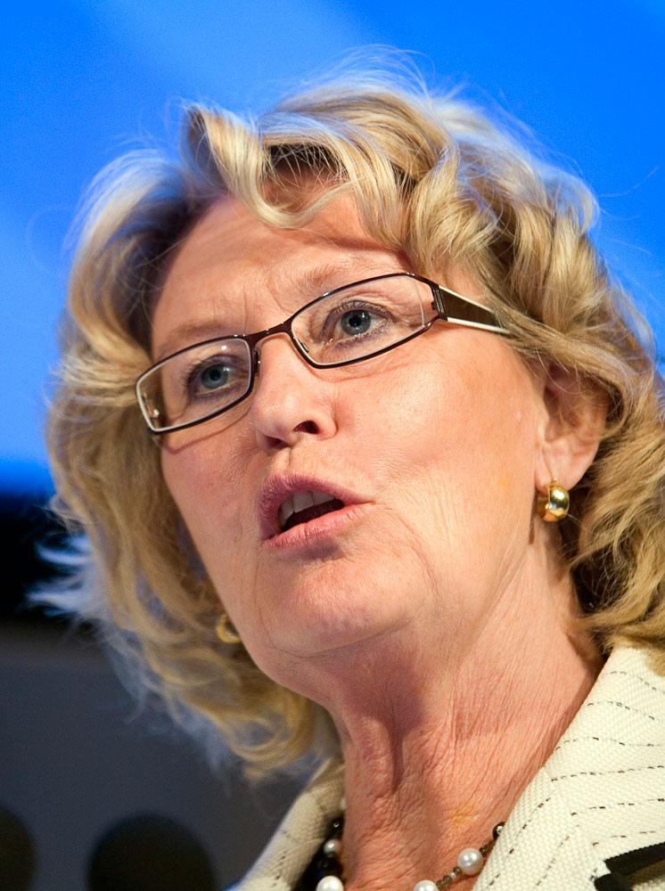 Metta Fjelkner, ordförande i Lärarnas riksförbund.