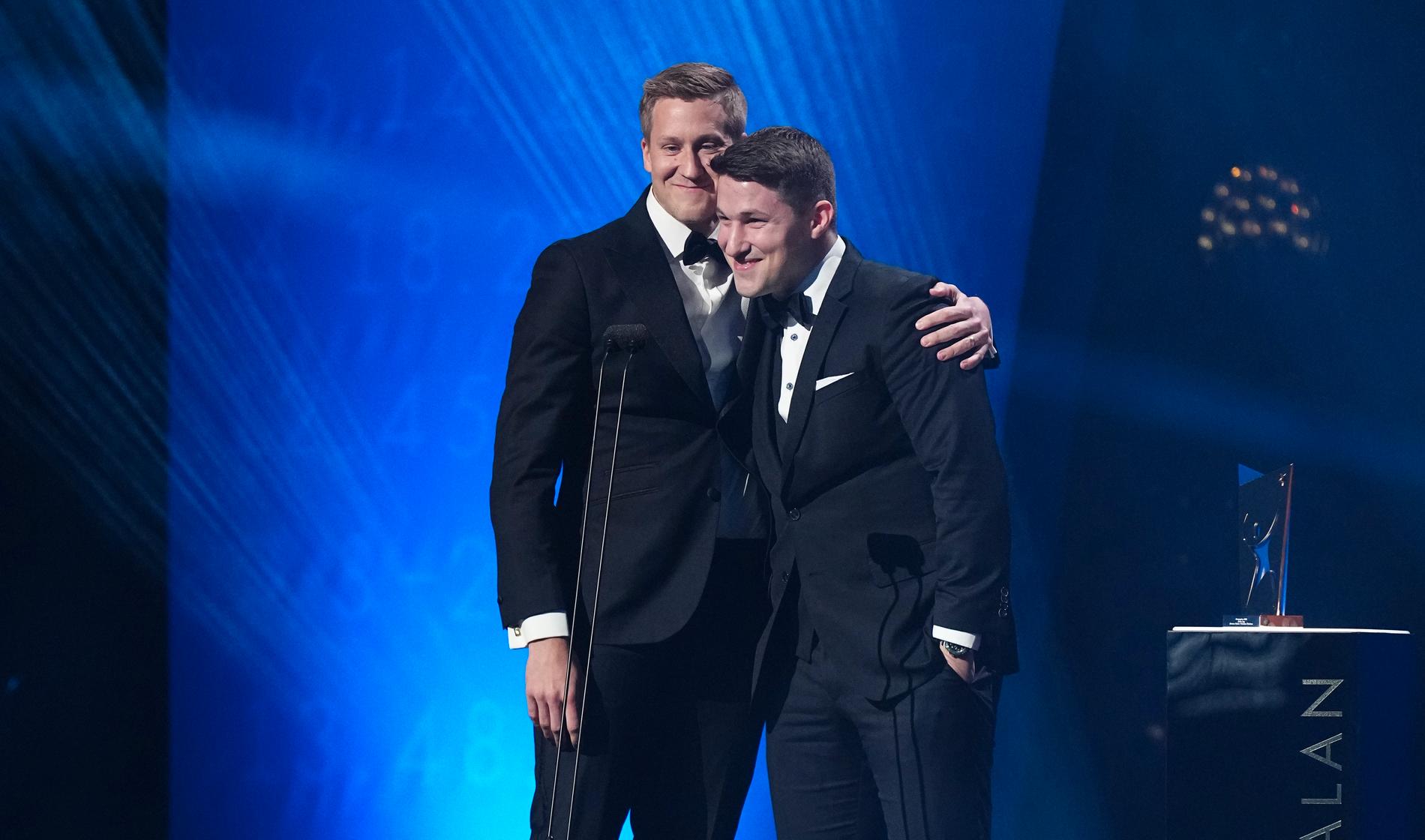 Mattias Falck och Kristian Karlsson prisades som Årets lag på Idrottsgalan