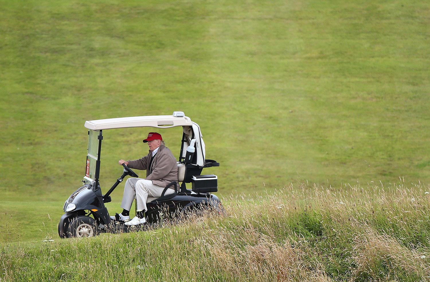 Donald Trump på golfbanan.