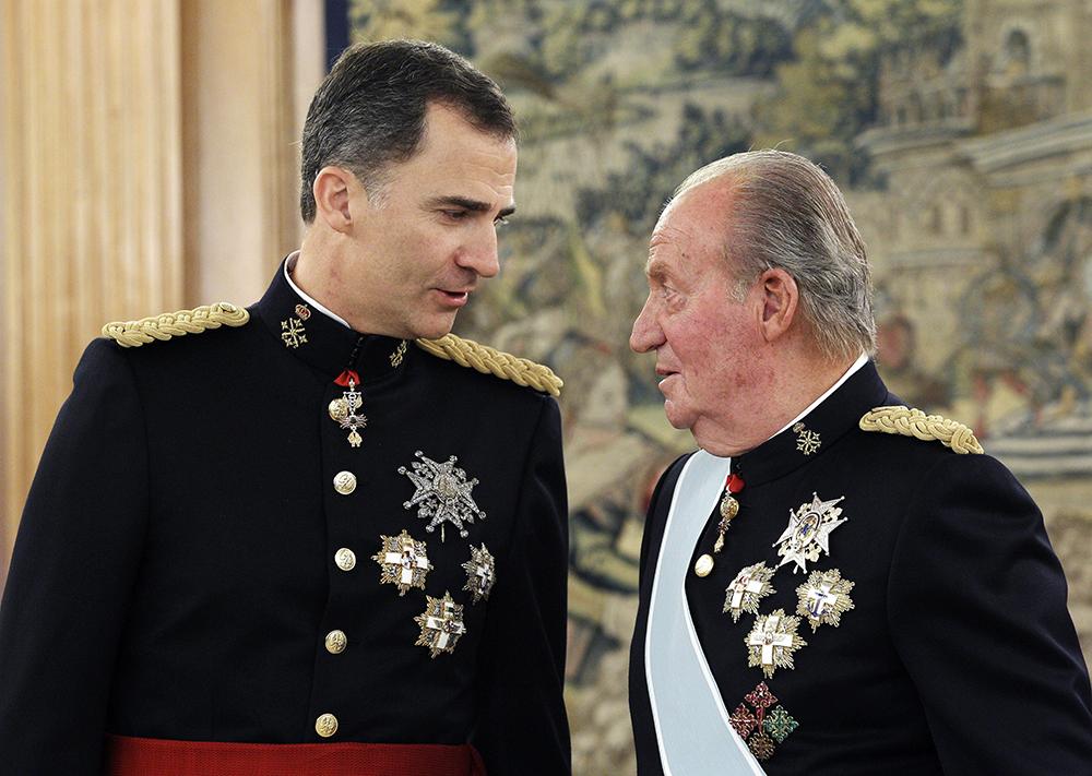 Kung Felipe och hans far ex-kung Juan Carlos. 