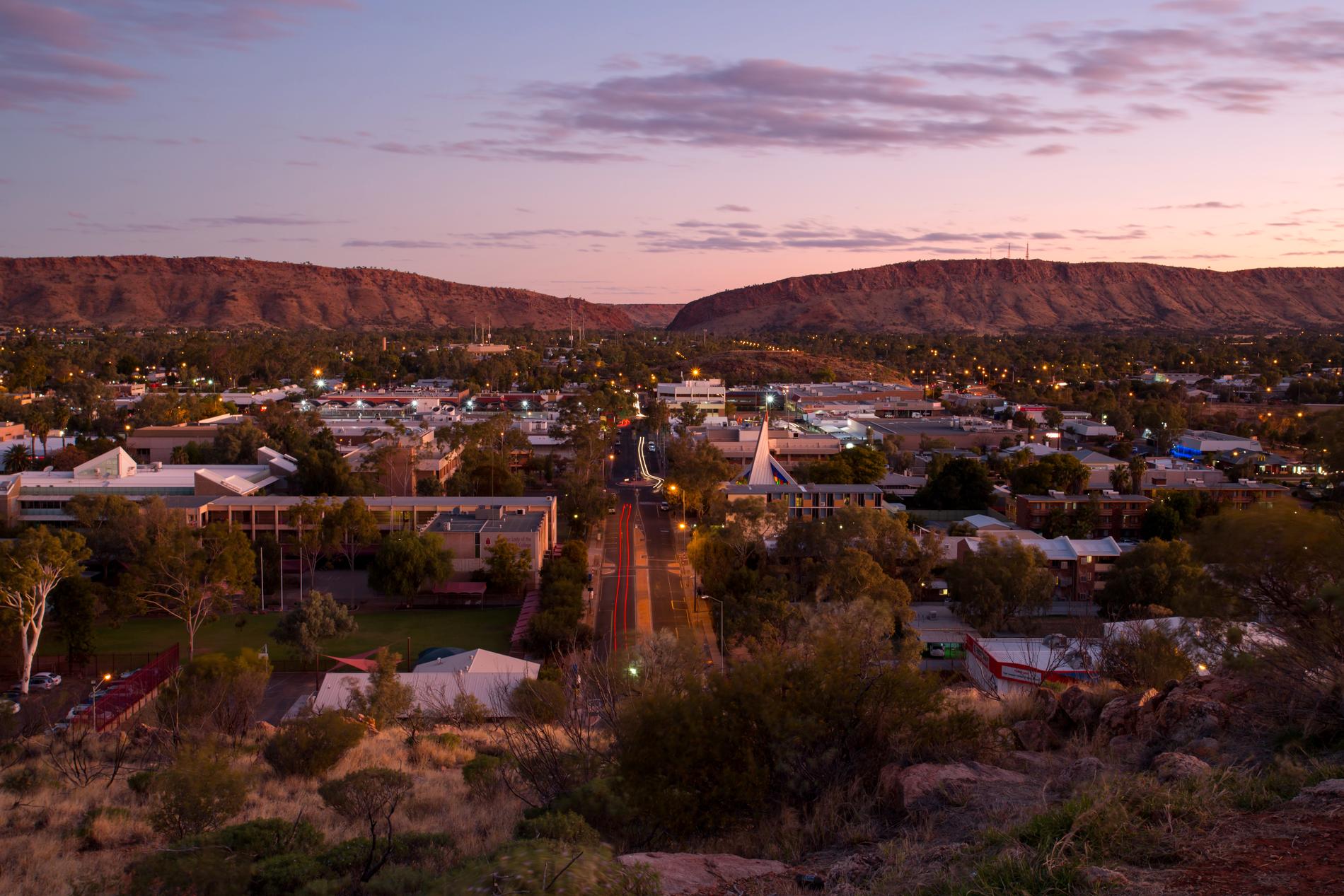 Alice Springs, centrala Australien.