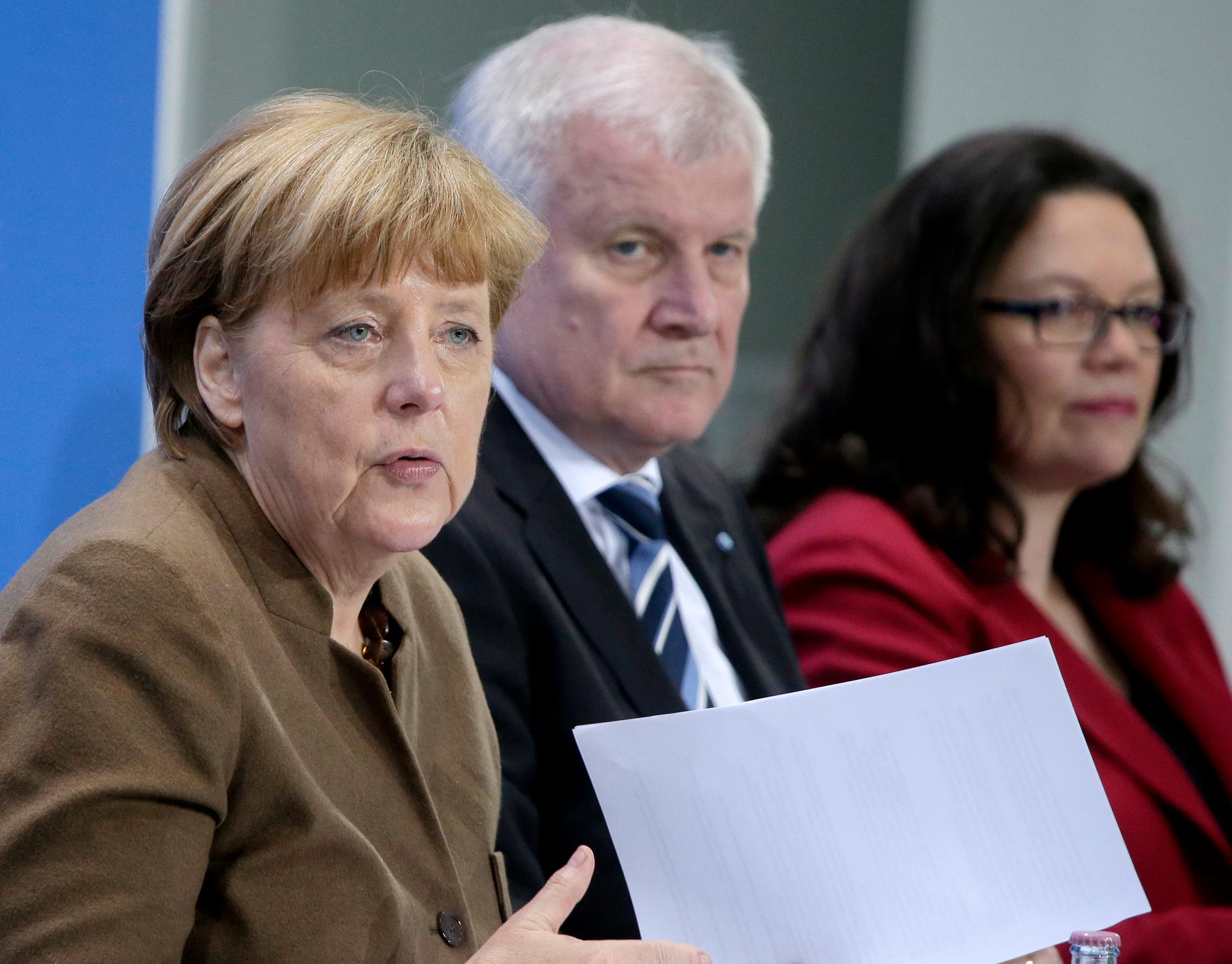 Angela Merkel och Horst Seehofer. 