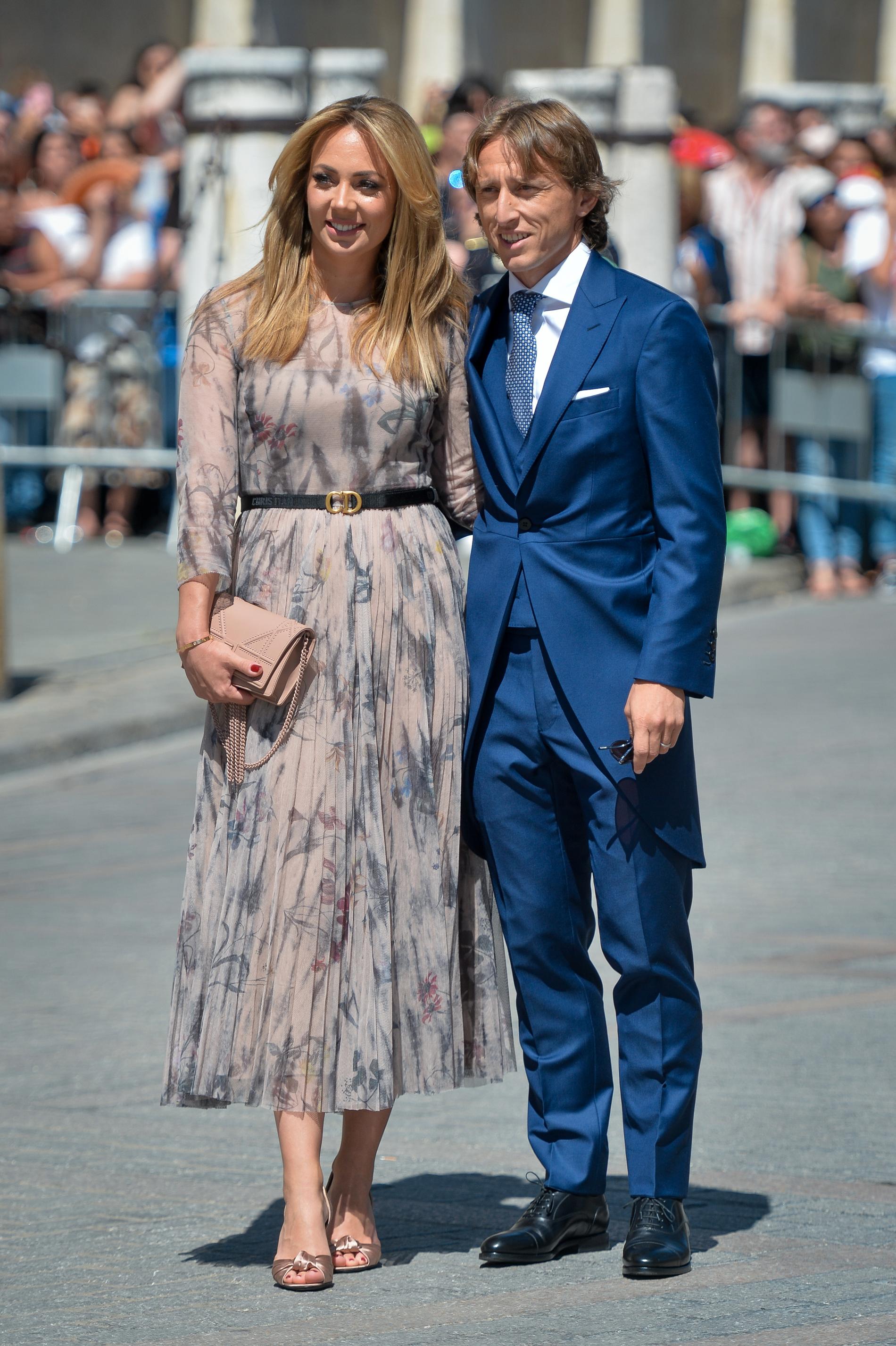 Luka Modric med frun Vanja Bosnic.