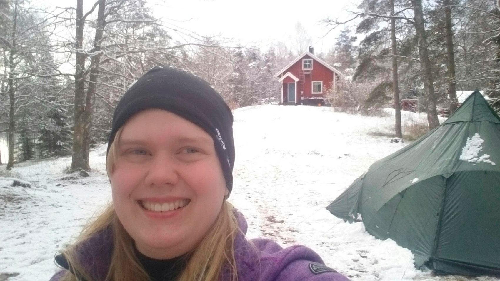”Det snöade ganska mycket och var en decimeter snö”, säger ledaren Lina Nylund.