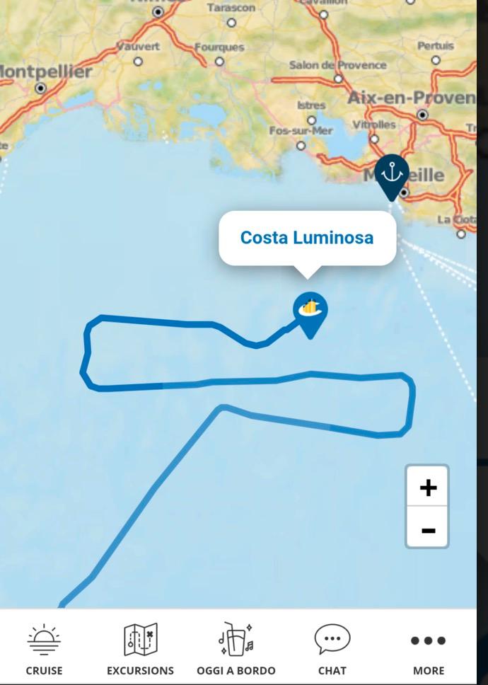 Fartyget Costa Luminosa har under natten till torsdagen kryssat utanför Frankrikes kust i hopp om att gå lägga till i hamnen i Marseille. 