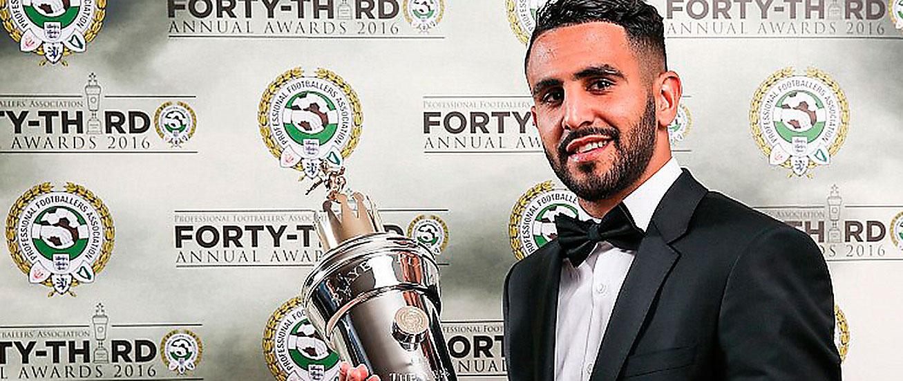 BÄST i ligan  Riyad Mahrez, 25, blev utsedd till Premier Leagues bästa spelare av organisationen PFA.